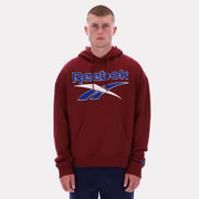 Sweat à capuche vintage Steff pour homme de Reebok Apparel, application Reebok Classics, bordeaux, coloris standard.