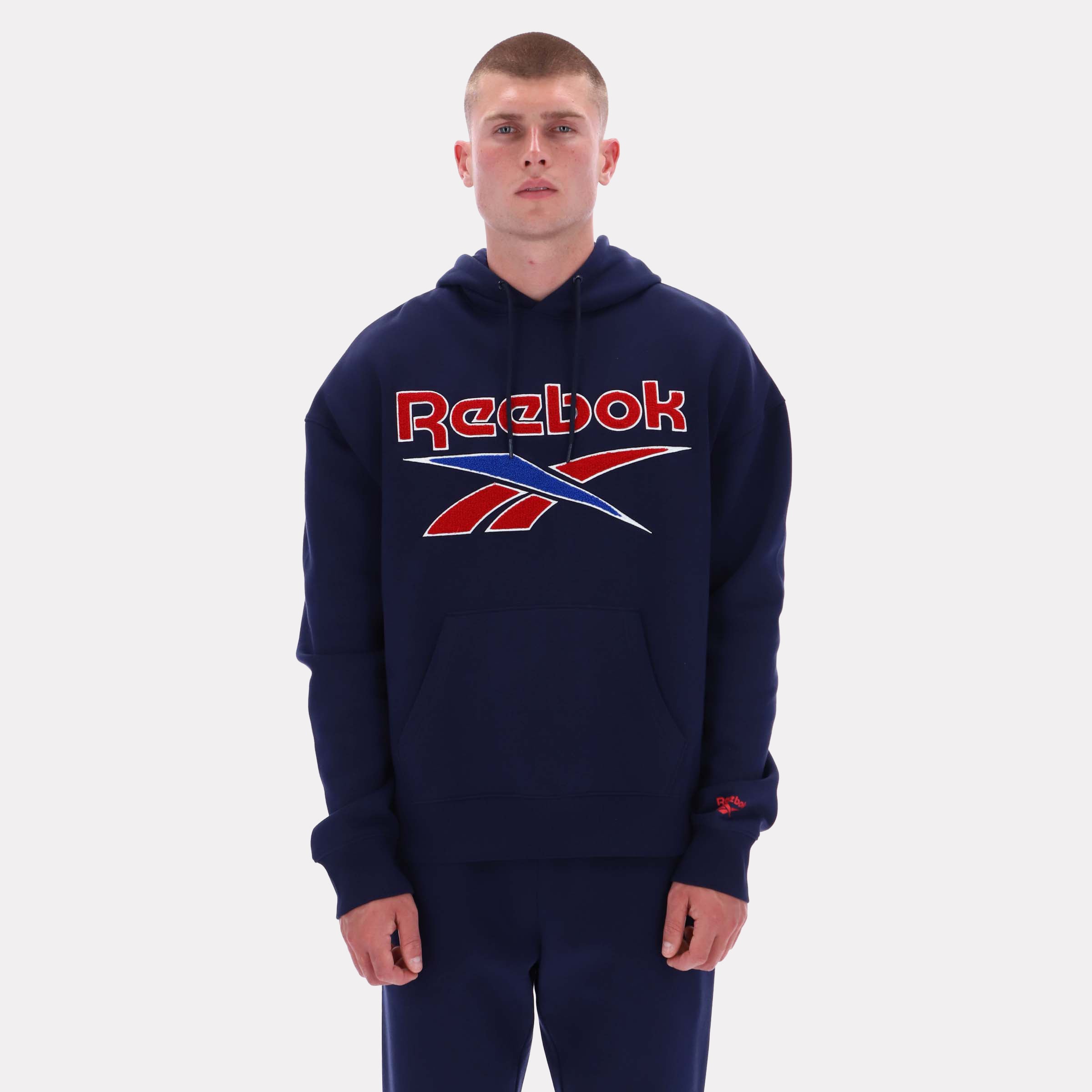 Reebok Men's Steff Vintage Hoody  In Navy REG