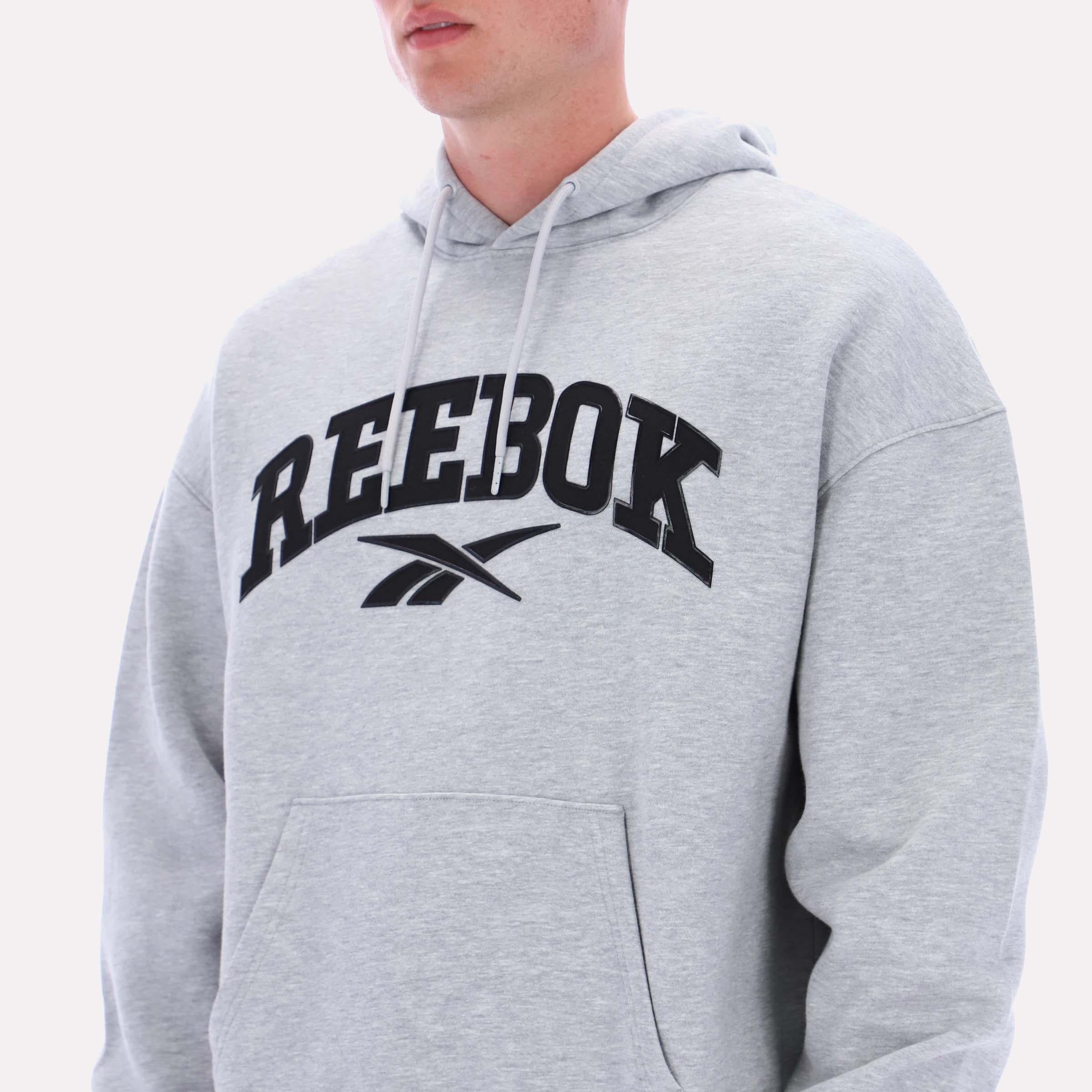 Sweat à capuche Colman pour homme de Reebok Apparel, application Reebok Classics, gris standard.