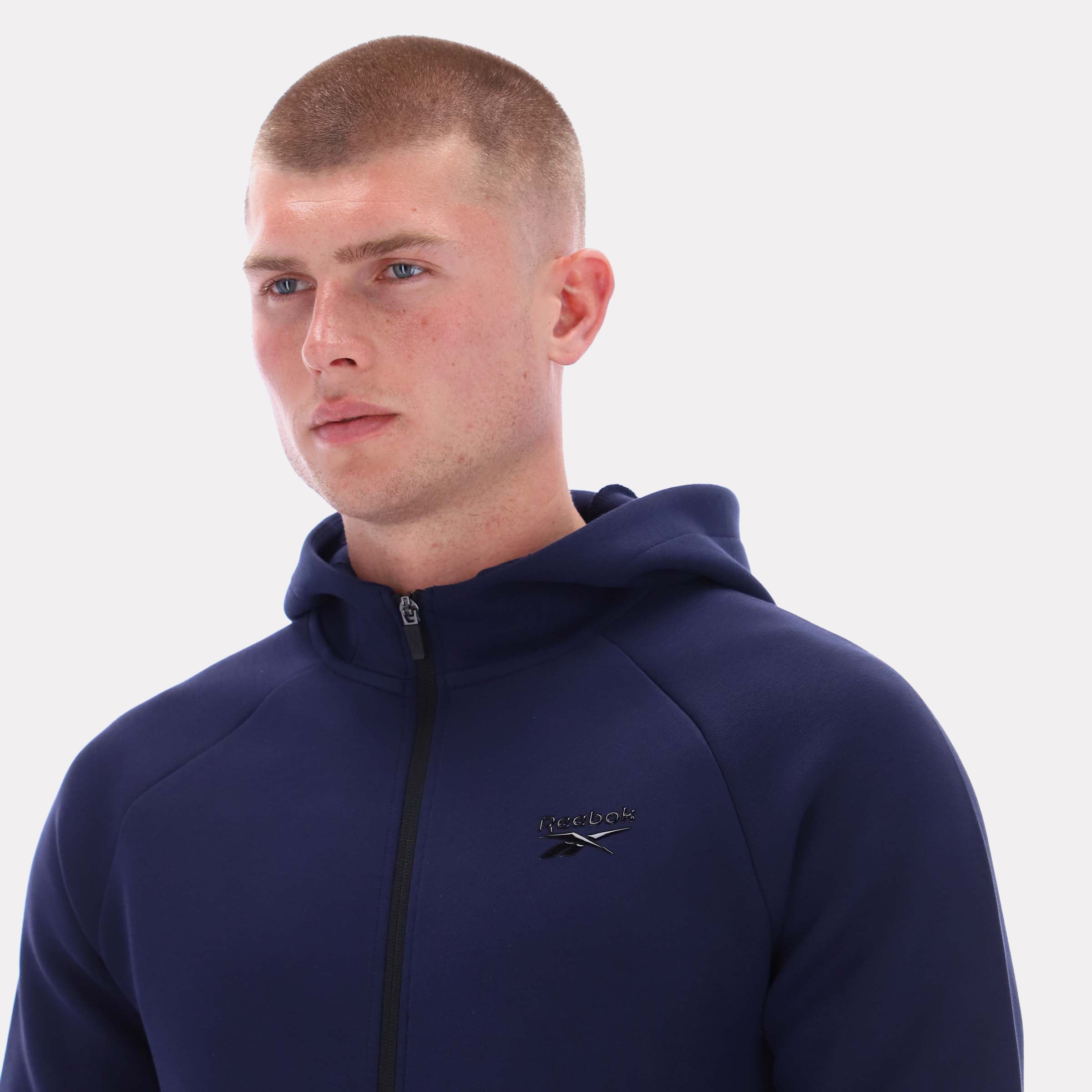 Reebok Men's Core Zip Through Hoody  In Navy REG