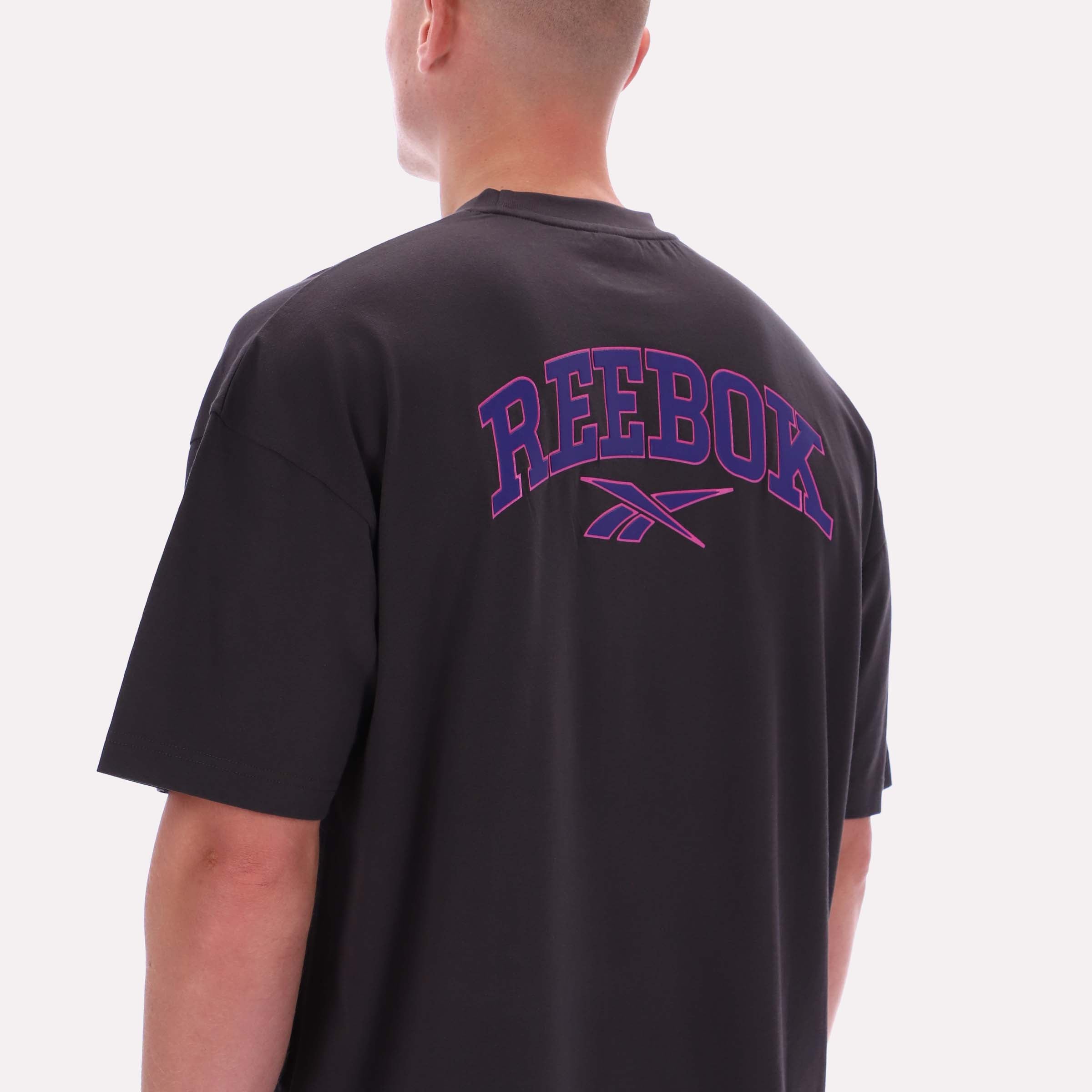 Reebok Men's Danny Varsity Ss Tee  In Washed Black REG