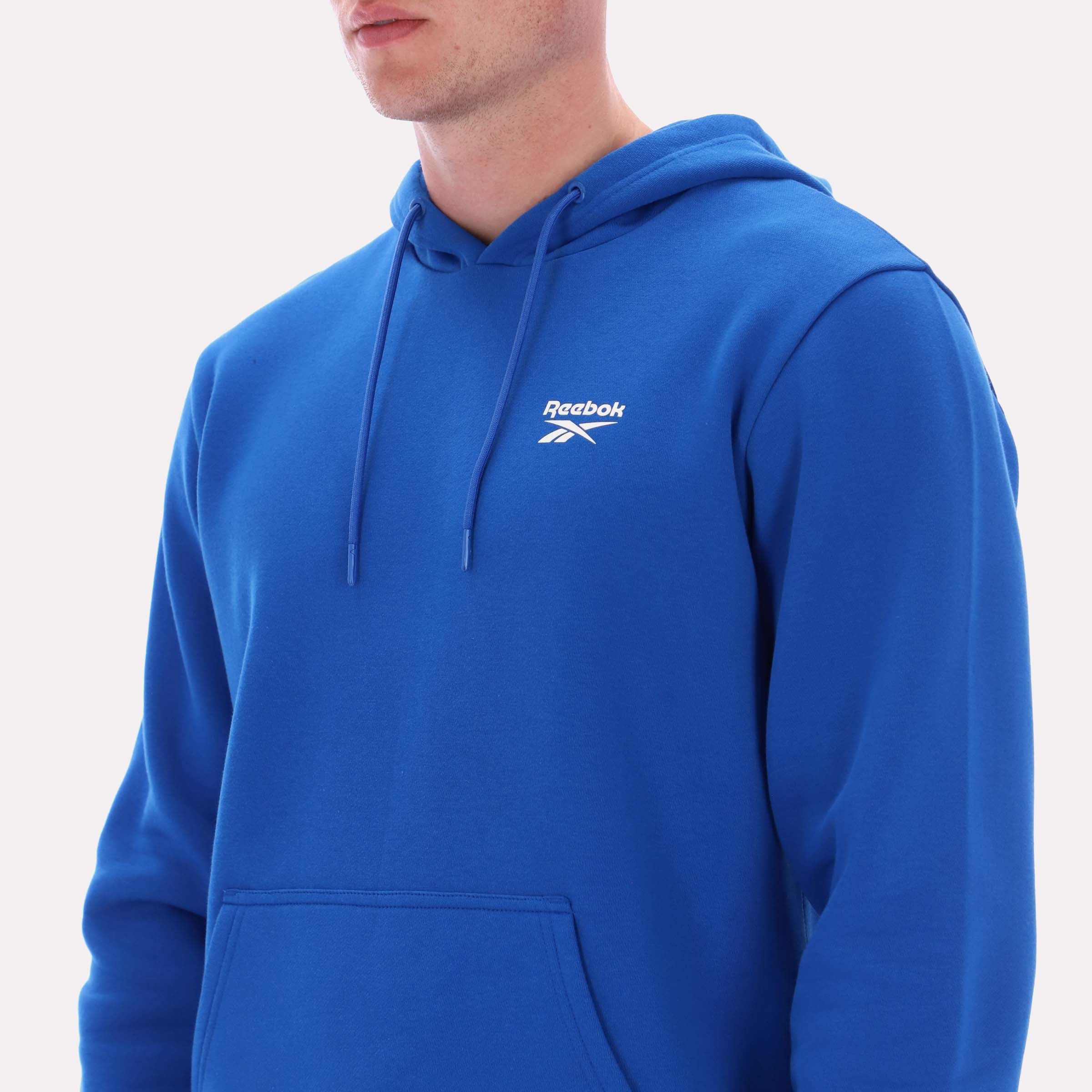 Reebok Men's Noah Small Logo Hoody  In Blue REG