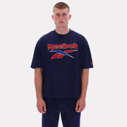 T-shirt Reebok Apparel Morehead Vintage Ss pour homme, bleu, modèle standard.