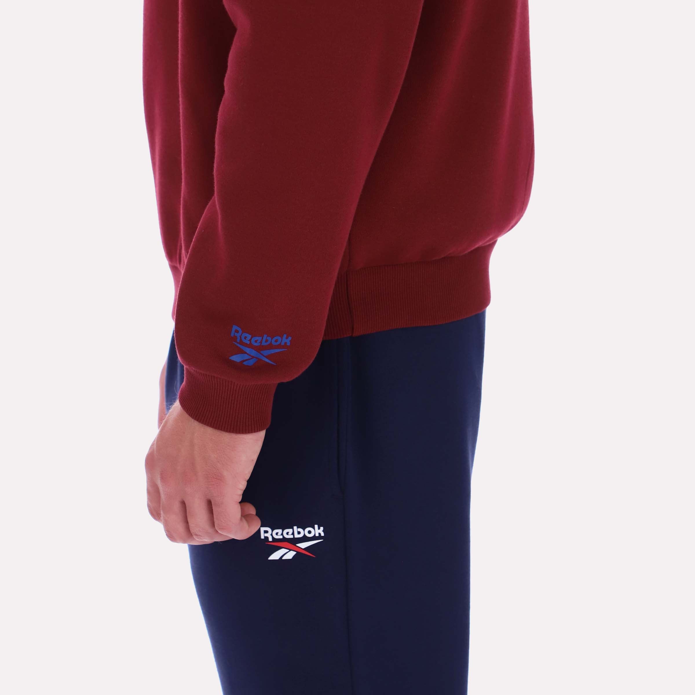Reebok Men's Leon Vintage Sweatshirt  In Burgundy REG