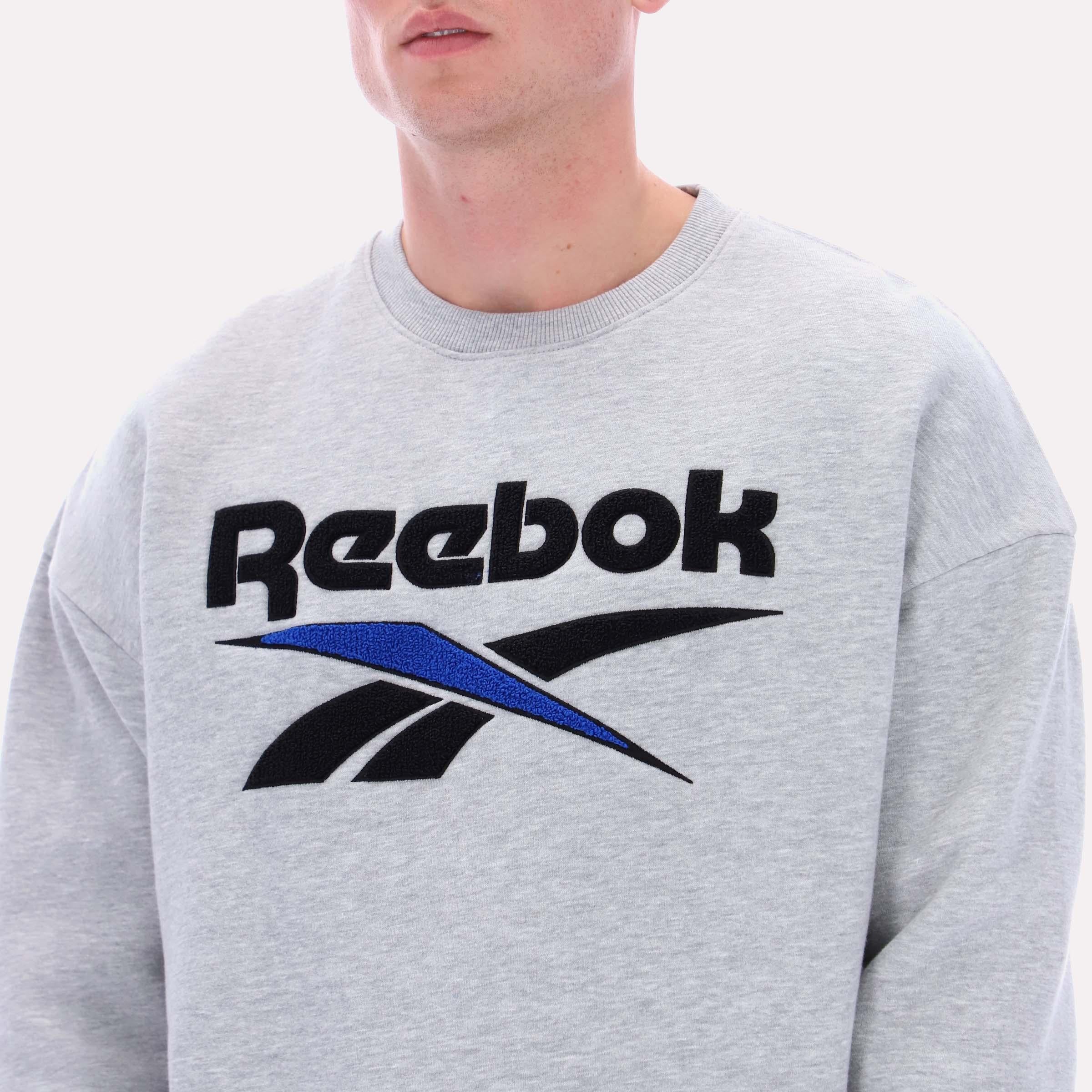 Reebok Apparel  Men's Leon Vintage Sweatshirt Reebok Classics App Men Grey Reg