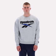 Reebok Men's Leon Vintage Sweatshirt  In Light Grey Marl REG