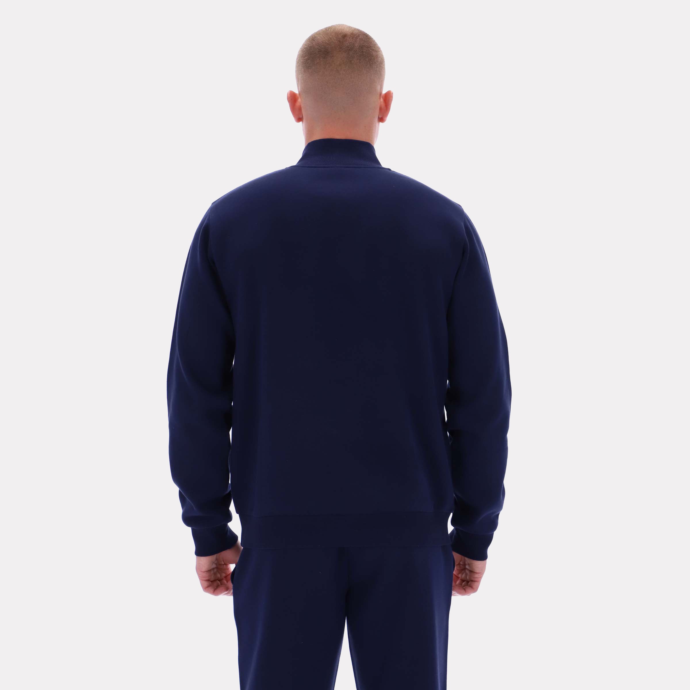 Reebok Men's Asher Small Logo Qtr Zip Top  Reg In Navy