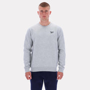 Sweat-shirt Reebok Apparel Kai pour homme, petit logo, col rond, gris standard
