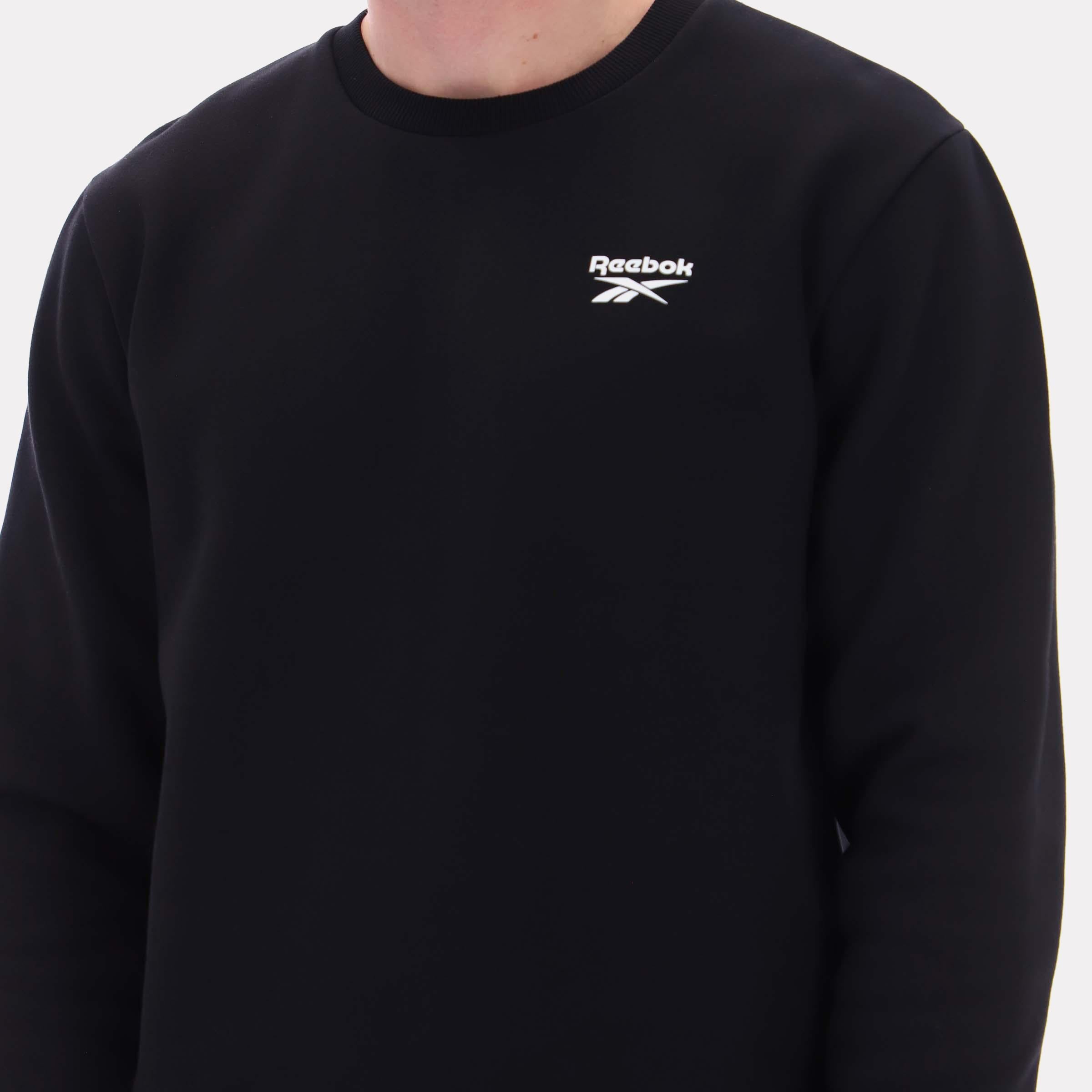 Reebok Apparel  Men's Kai Small Logo Crewneck Sweatshirt Black Reg