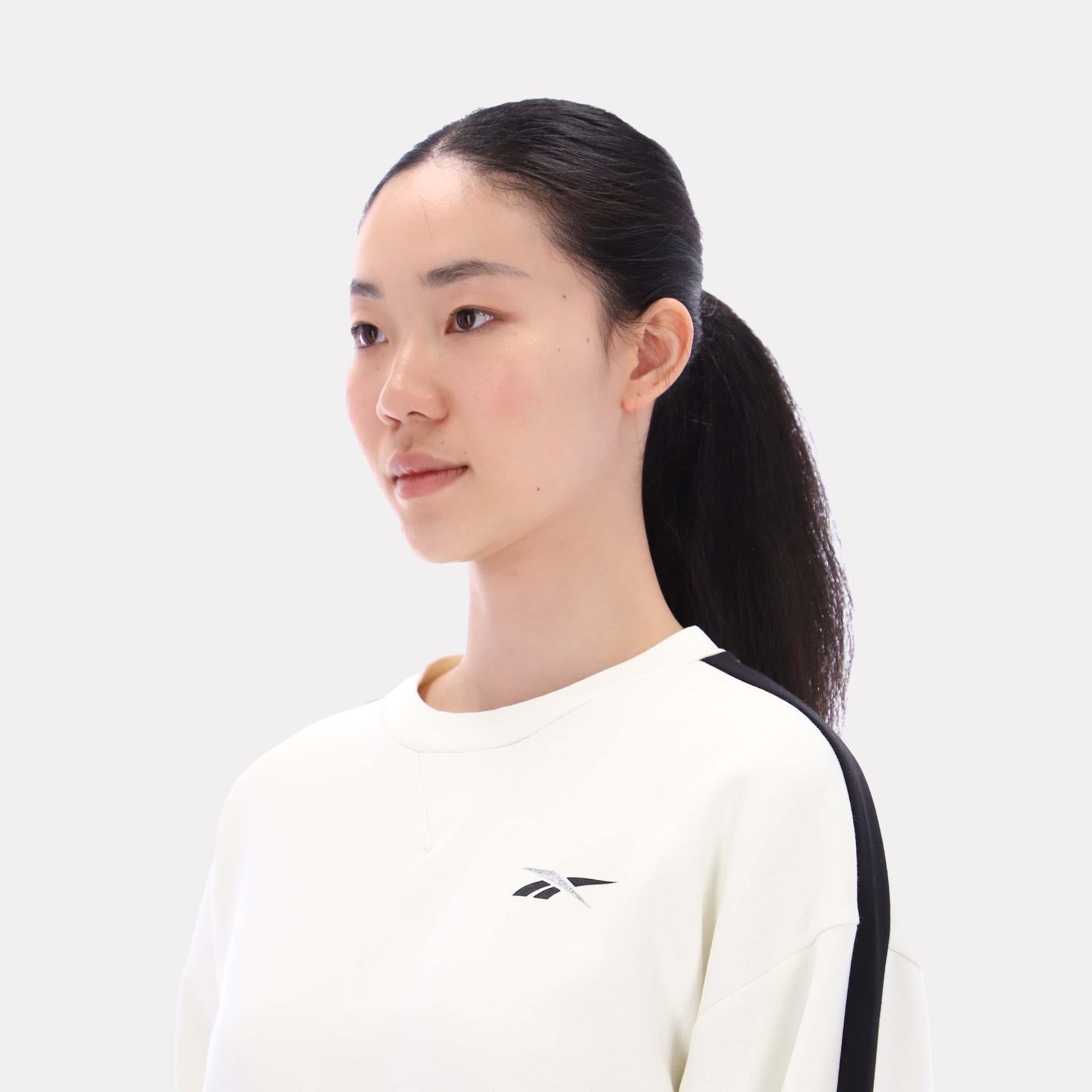 Reebok Apparel  Women's Bella Oversized Crewneck Sweatshirt Reebok Classics App Women White Reg