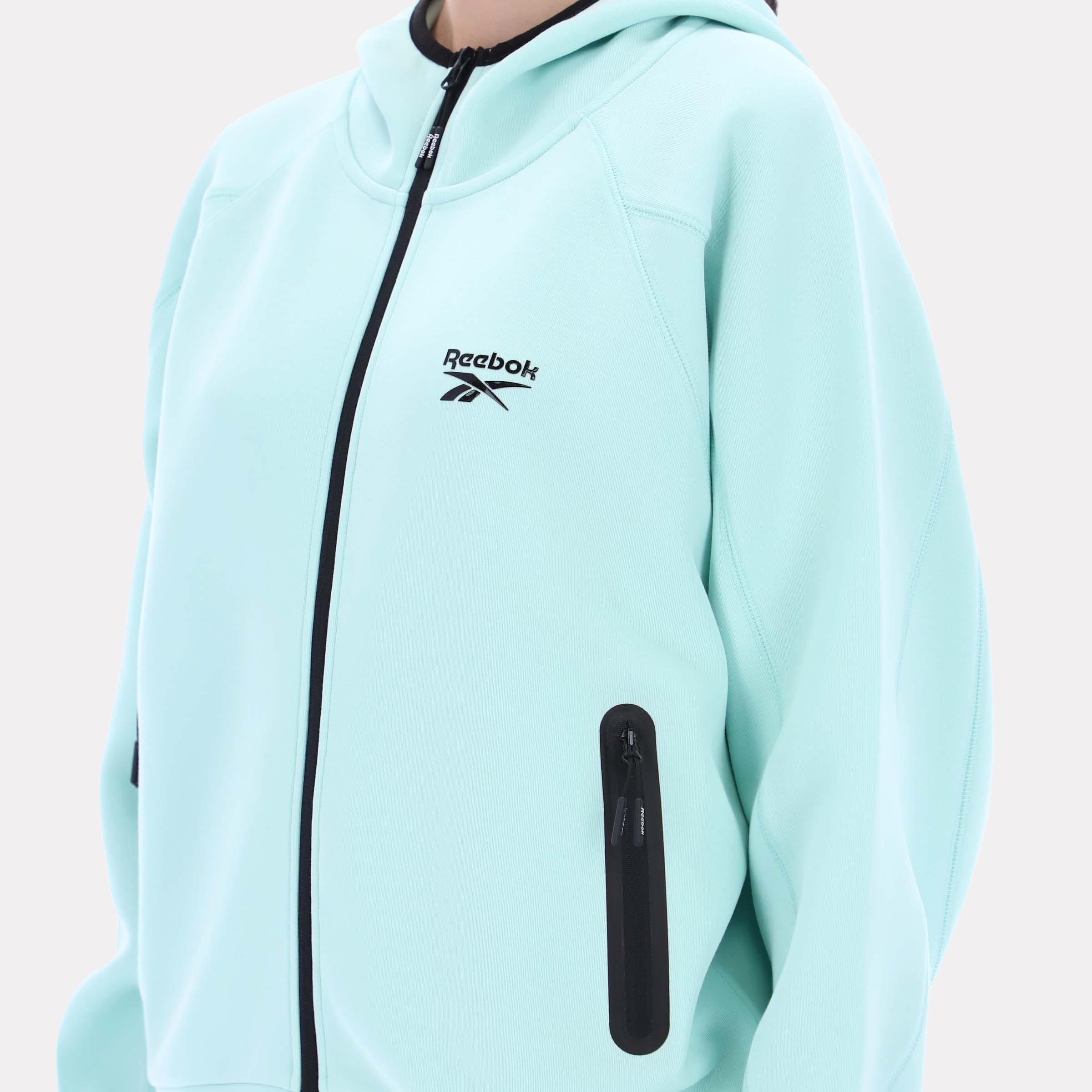 Haut à capuche Vector pour femme Reebok Apparel Turquoise Reg