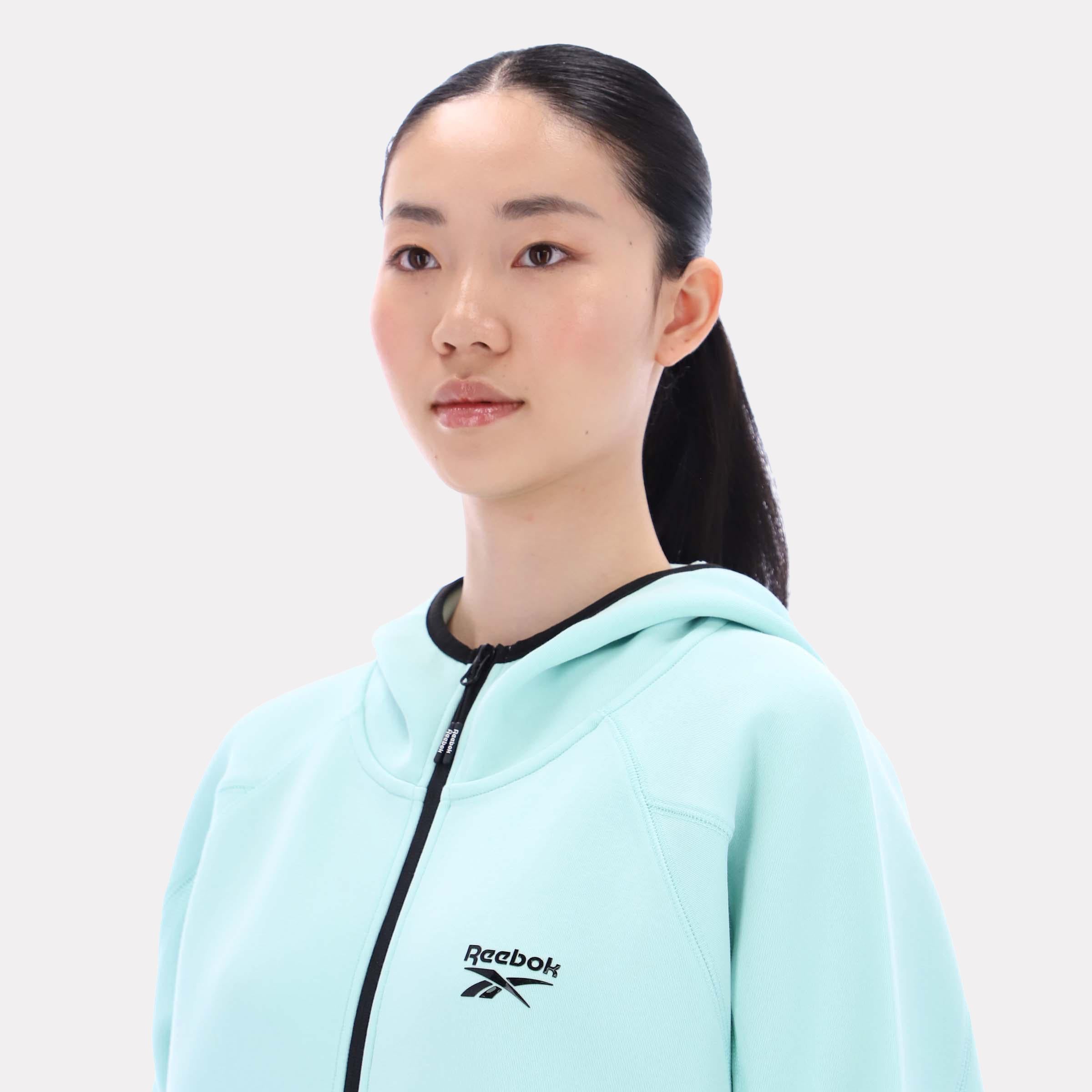 Haut à capuche Vector pour femme Reebok Apparel Turquoise Reg