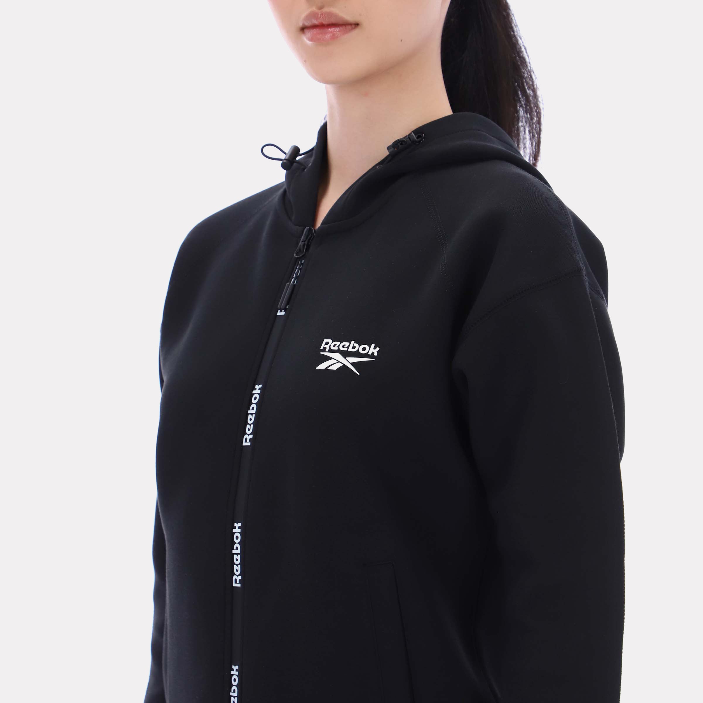 Reebok Women's Zip Through Hoody  Reg In Black
