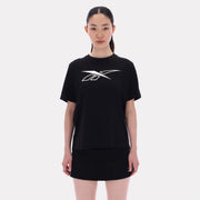 Reebok Apparel  Women's Brielle Crew Neck Oversized Ss Tee Reebok Classics App Women Black Reg