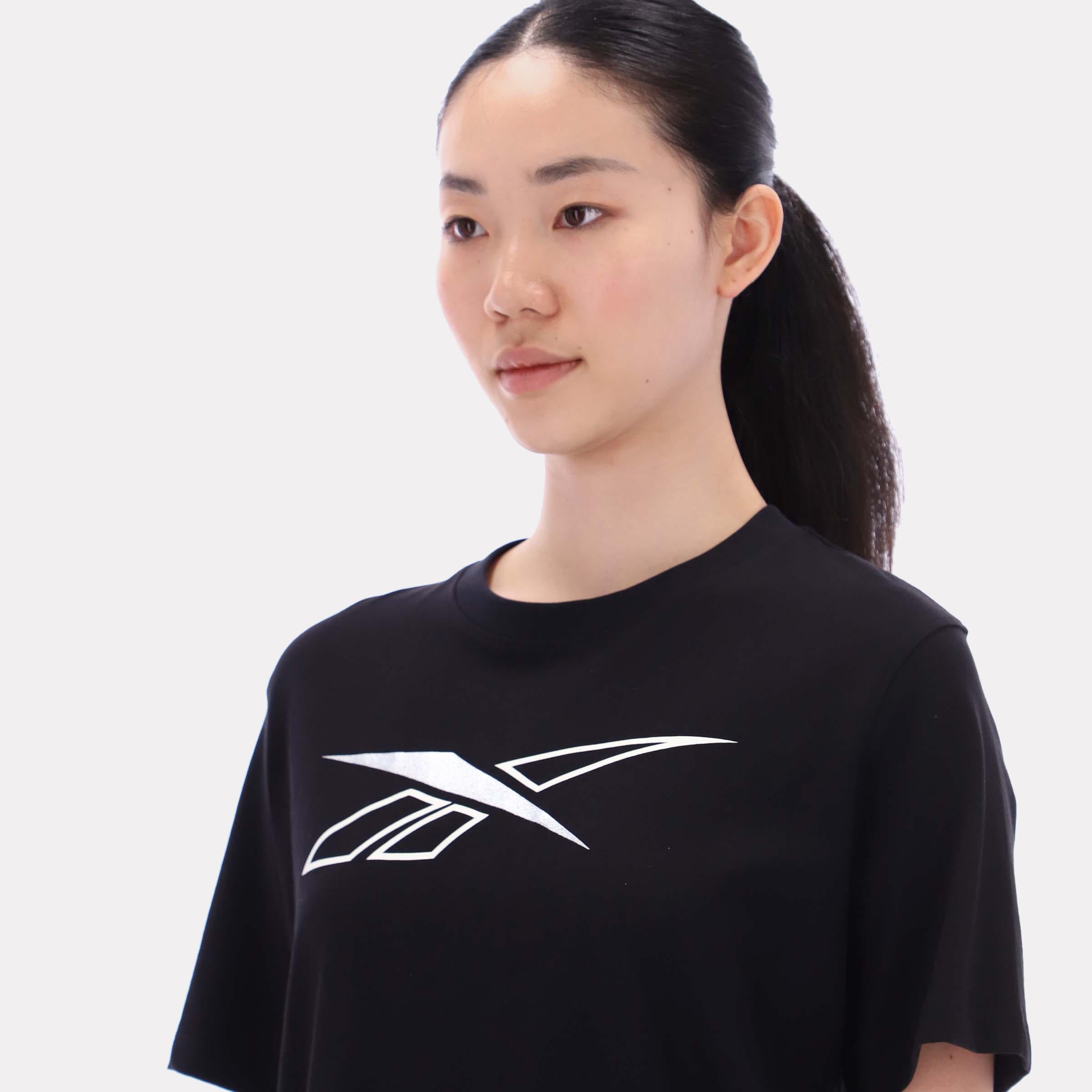 Reebok Apparel  Women's Brielle Crew Neck Oversized Ss Tee Reebok Classics App Women Black Reg