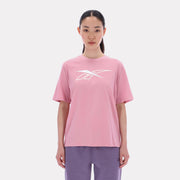 Reebok Apparel  Women's Brielle Crew Neck Oversized Ss Tee Reebok Classics App Women Dusty Rose/Chalk Reg