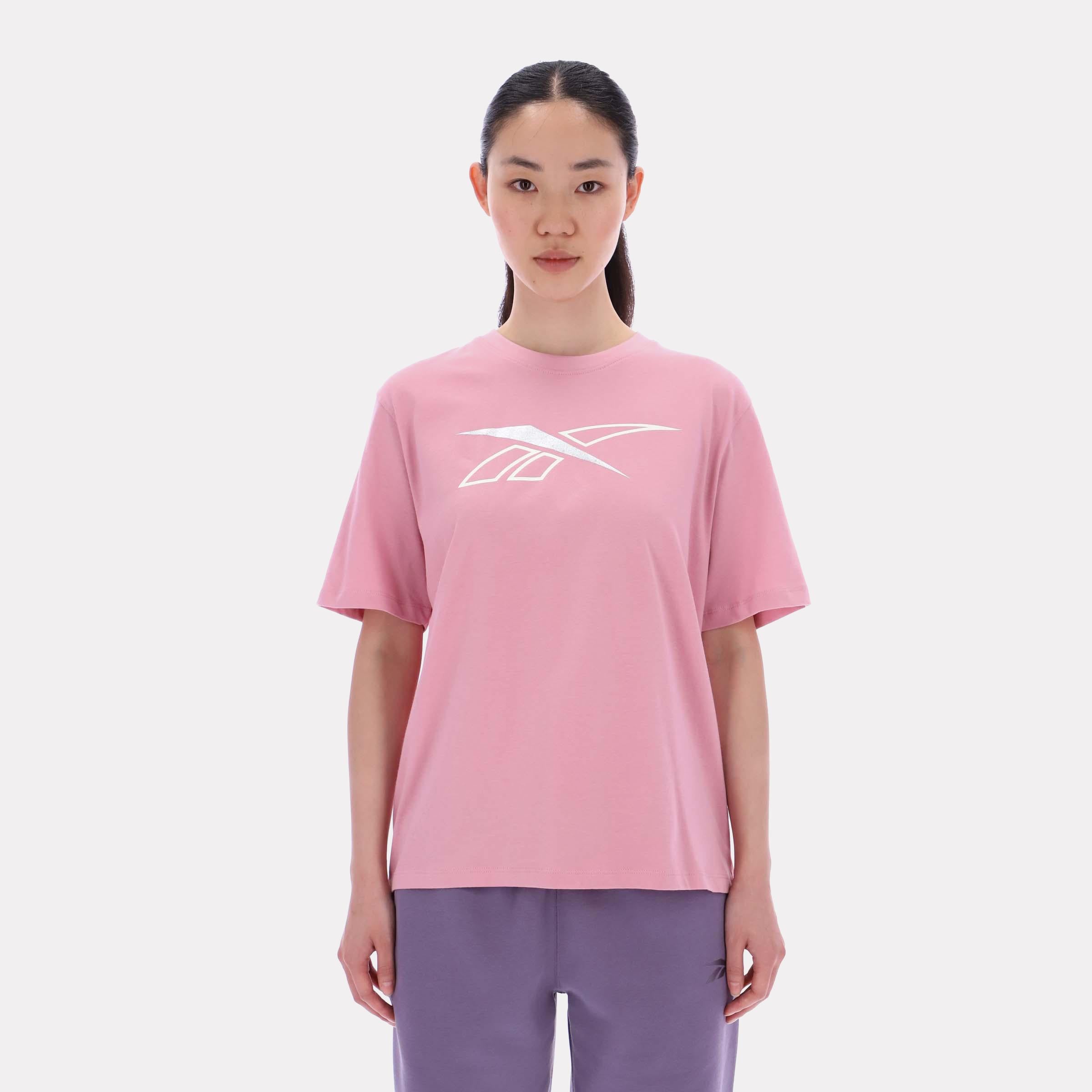 Reebok Apparel  Women's Brielle Crew Neck Oversized Ss Tee Reebok Classics App Women Dusty Rose/Chalk Reg