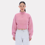 Reebok Women's Eyeball Cropped Crewneck Sweatshirt  In Dusty Rose REG