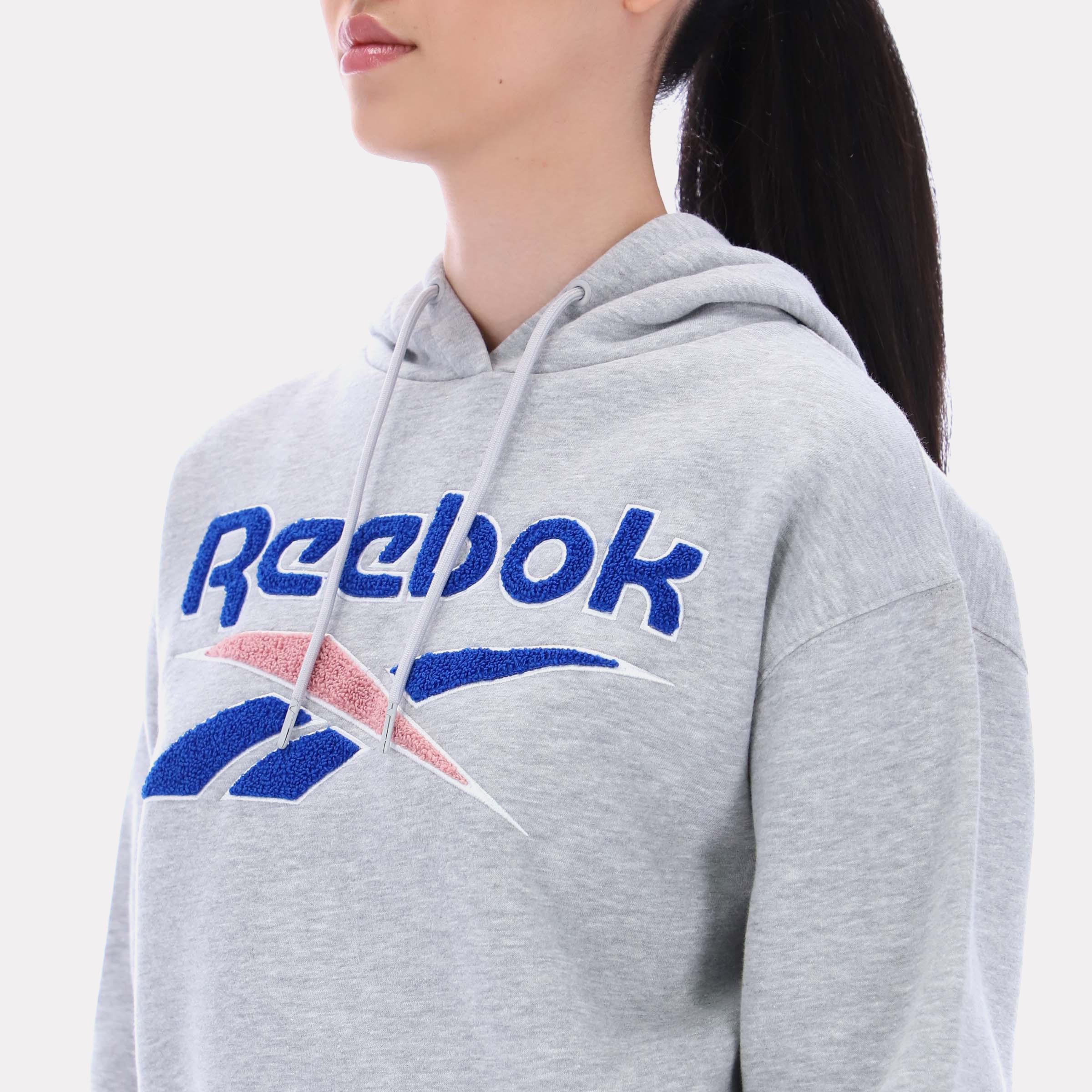 Reebok Women's Mary Boucle Hoody  In Light Grey Marl REG