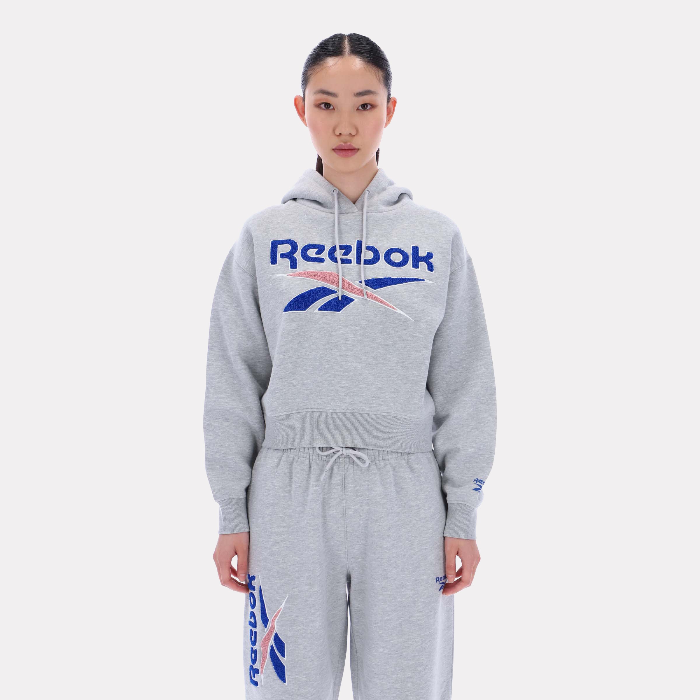 Reebok Women's Mary Boucle Hoody  In Light Grey Marl REG