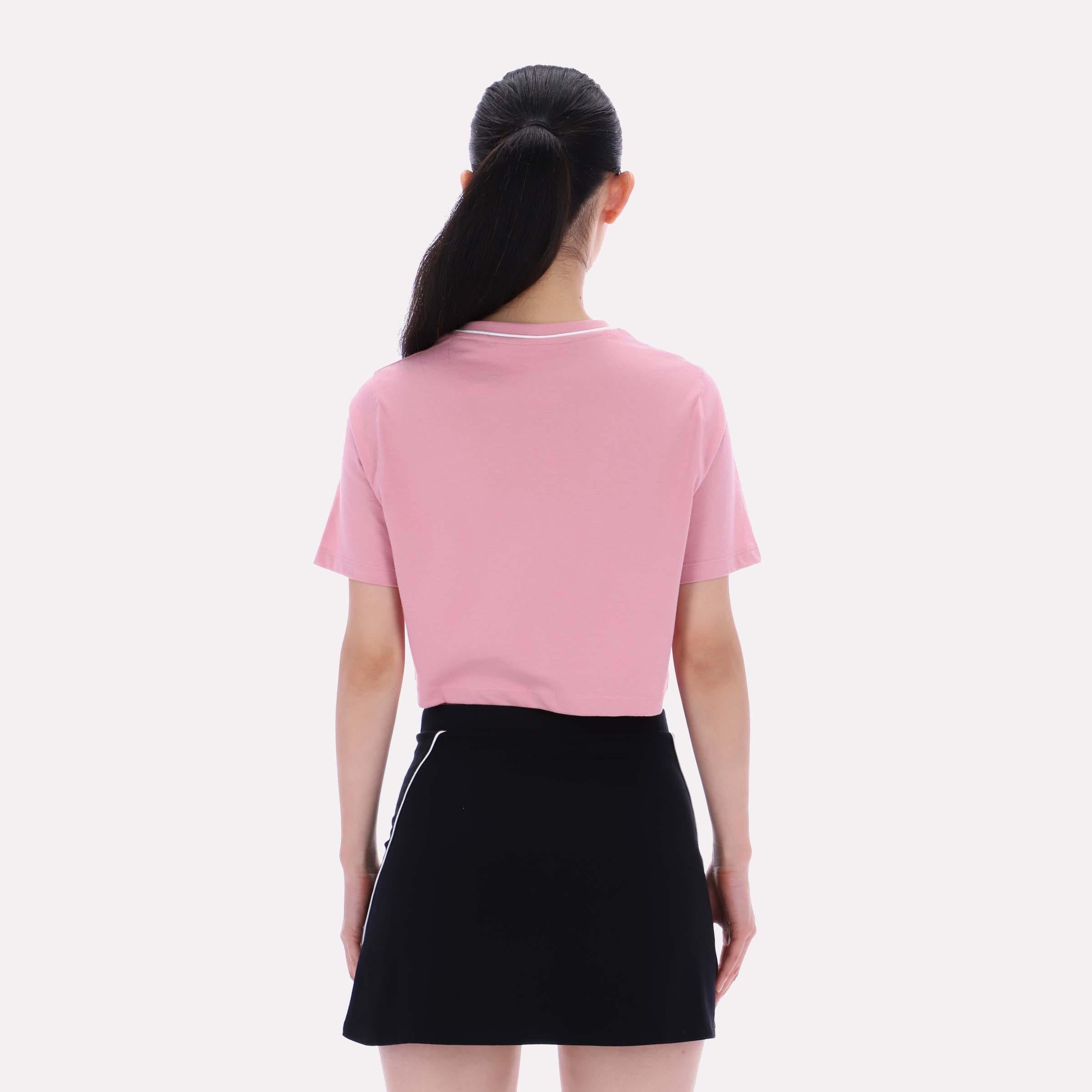 Reebok Apparel  Women's Blakely Crew Neck Cropped Ss Tee Reebok Classics App Women Pink Reg