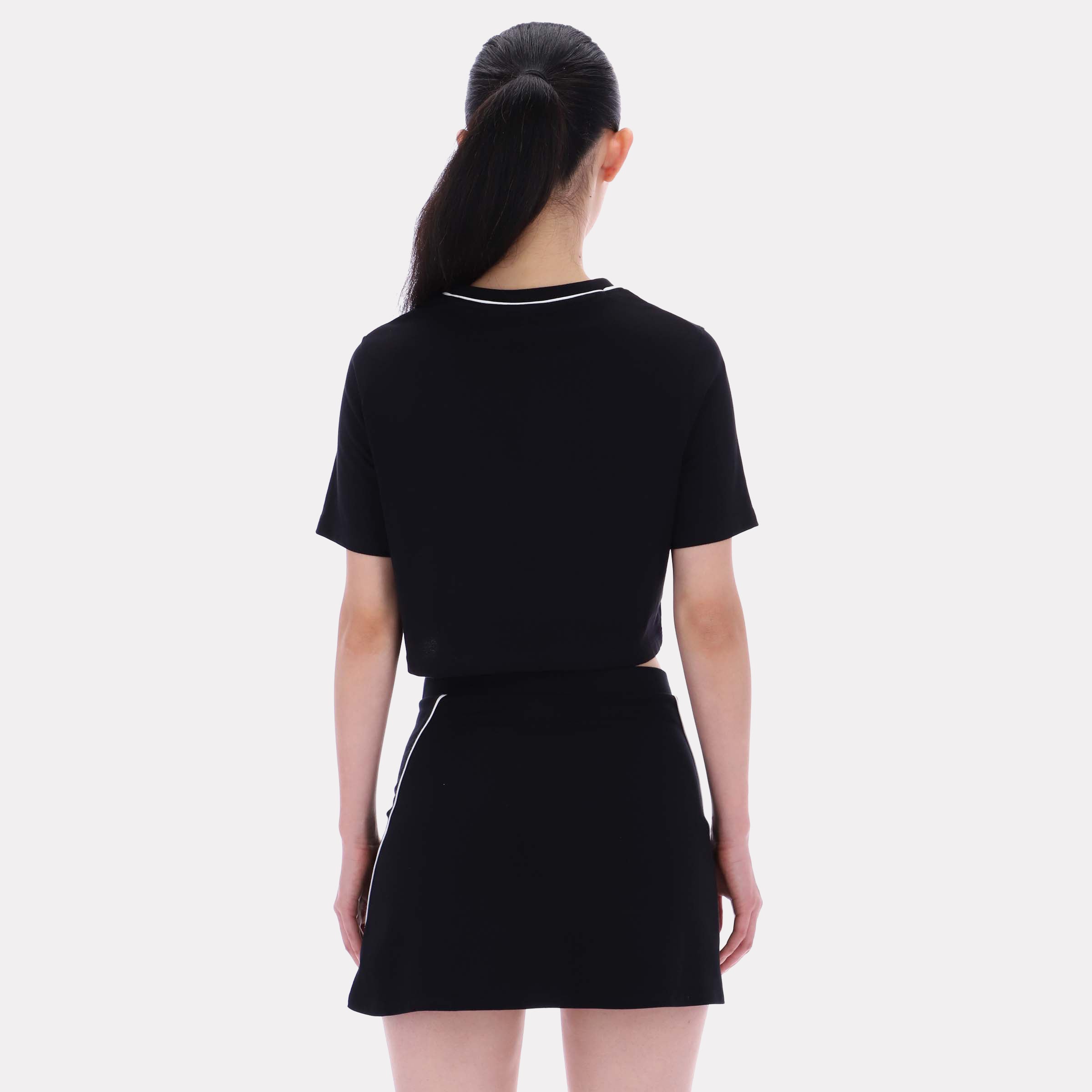 Reebok Women's Blakely Crew Neck Cropped Ss Tee  Reg In Black