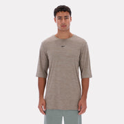 Reebok Apparel  Men's Yoga Relaxed Long Line Tee Reebok Training App Men Gritty Grey Marl Reg