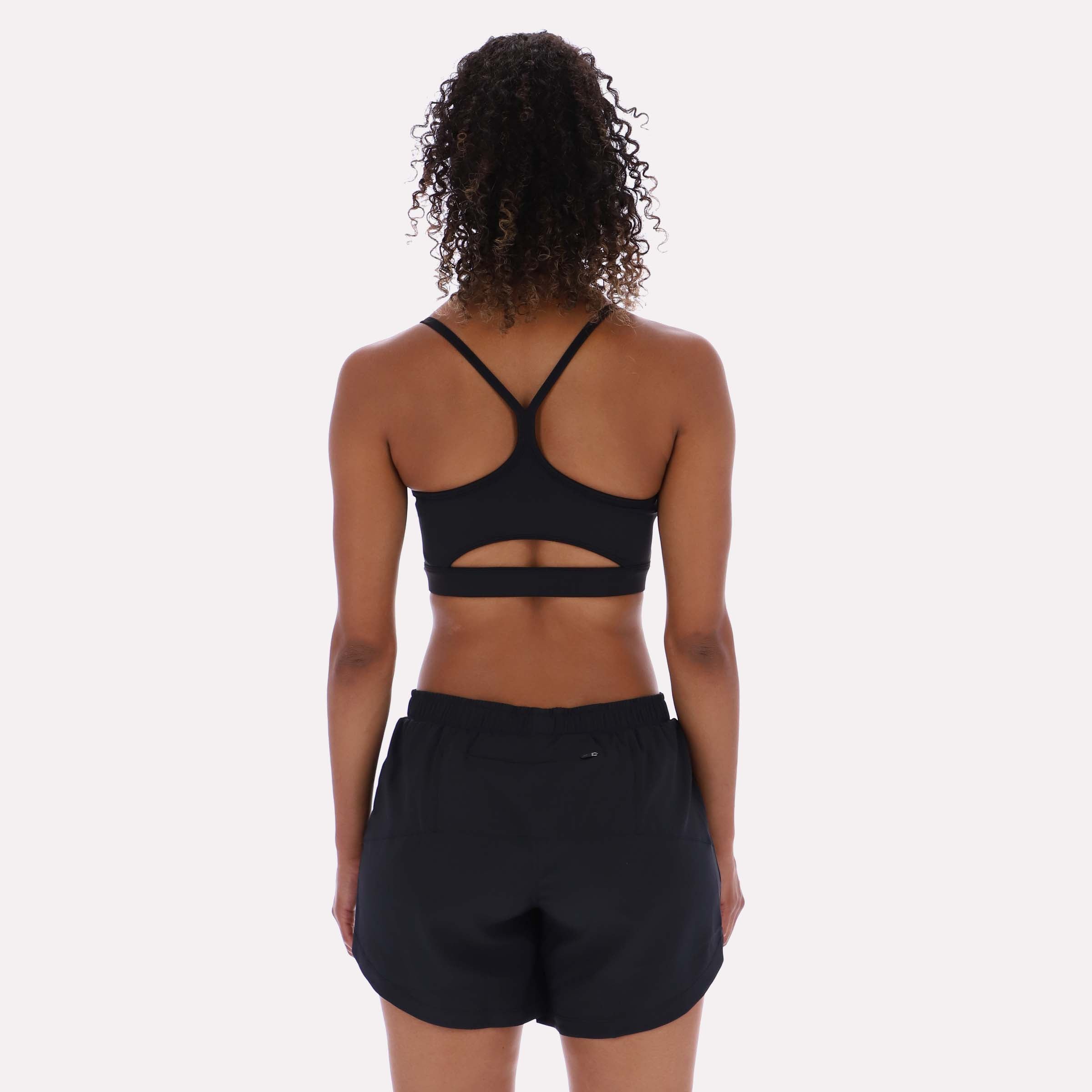 Reebok Women's Kendal Core Strappy Bra  In Black