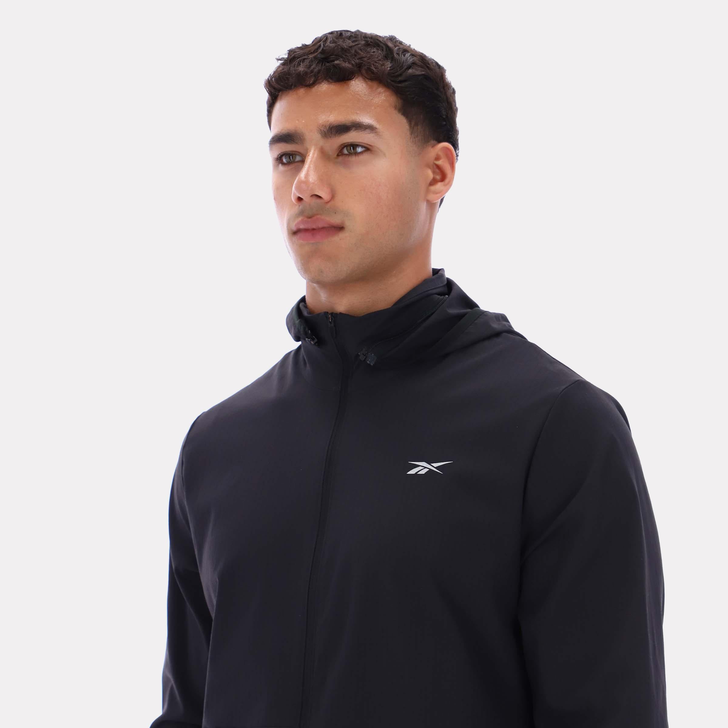 Reebok Apparel  Men's Miles Running Jacket Black Reg