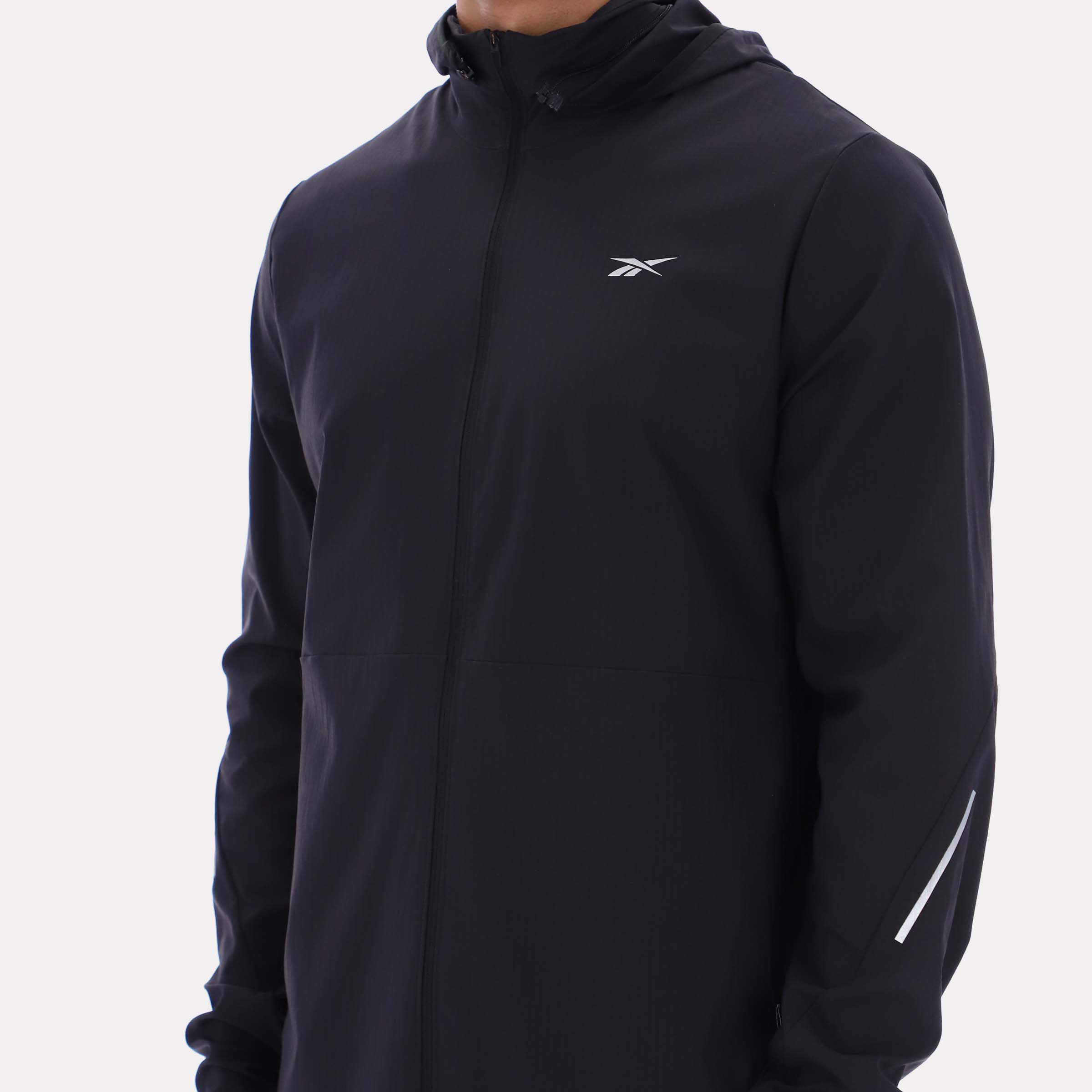 Reebok Men's Miles Running Jacket  In Black REG
