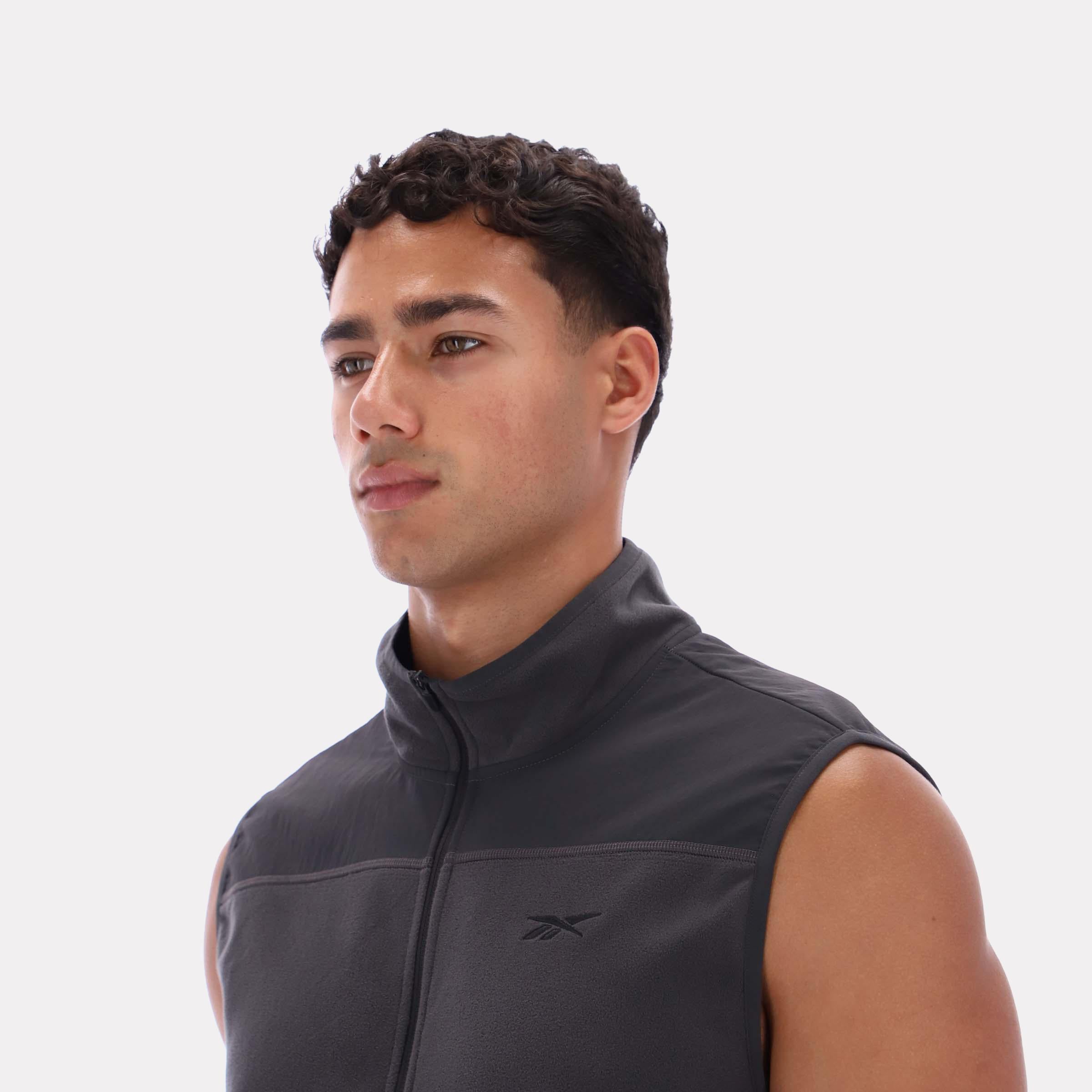 Reebok Apparel  Men's All Trail Body Warmer Gillet Reebok Running App Men Black Reg