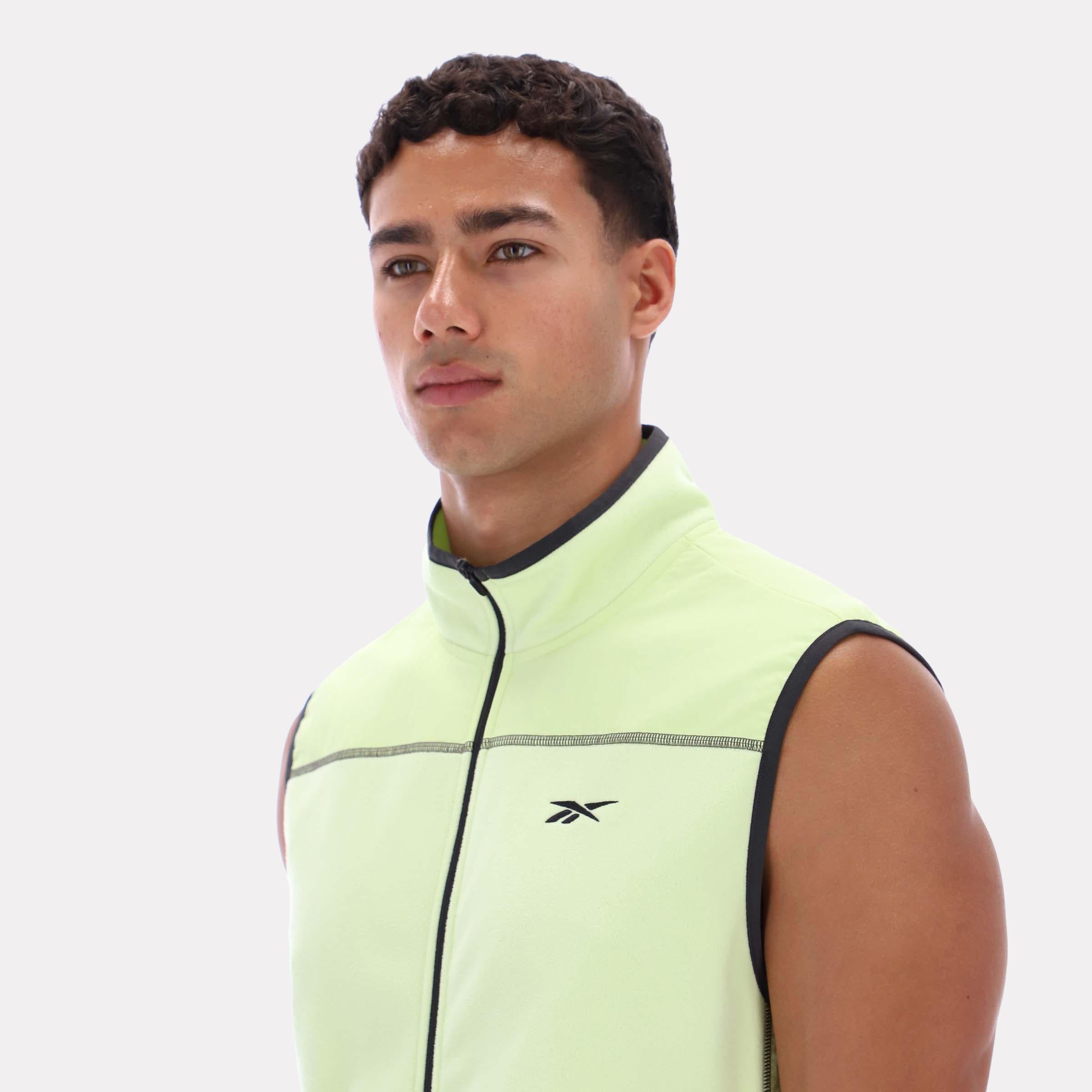 Reebok Apparel  Men's All Trail Body Warmer Gillet Reebok Running App Men Green Reg