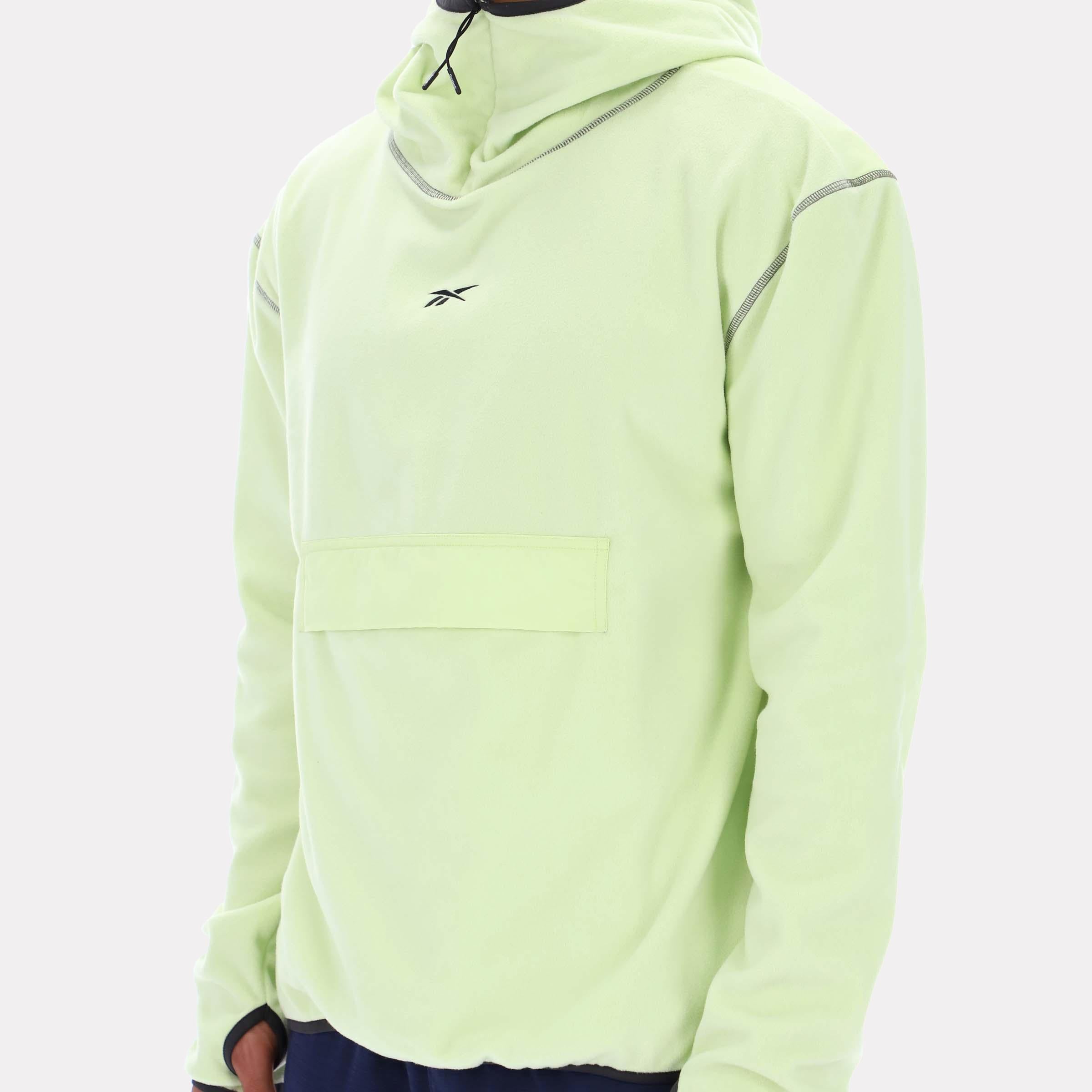 Reebok Apparel  Men's Ultimate Trail Hooded Sweat Reebok Running App Men Green Reg