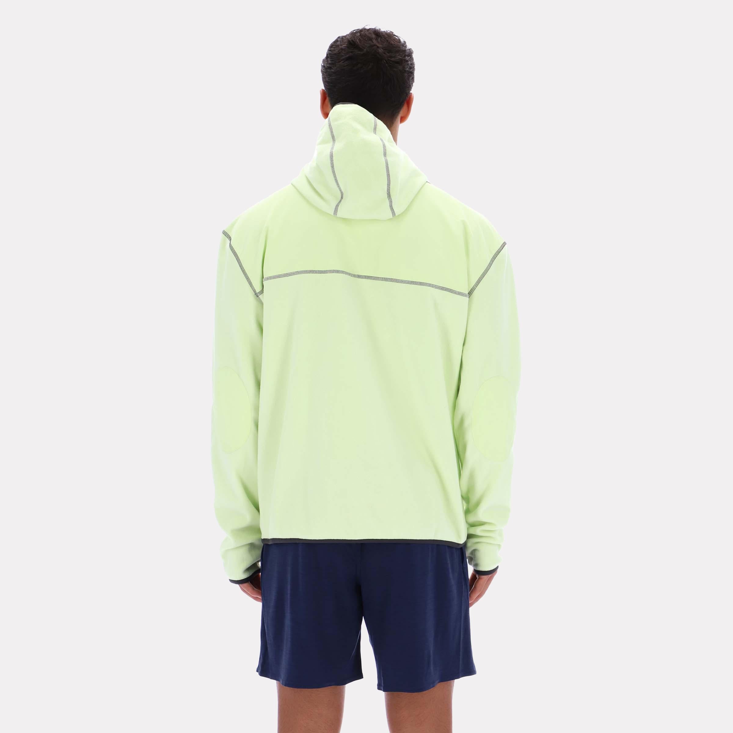 Reebok Apparel  Men's Ultimate Trail Hooded Sweat Reebok Running App Men Green Reg