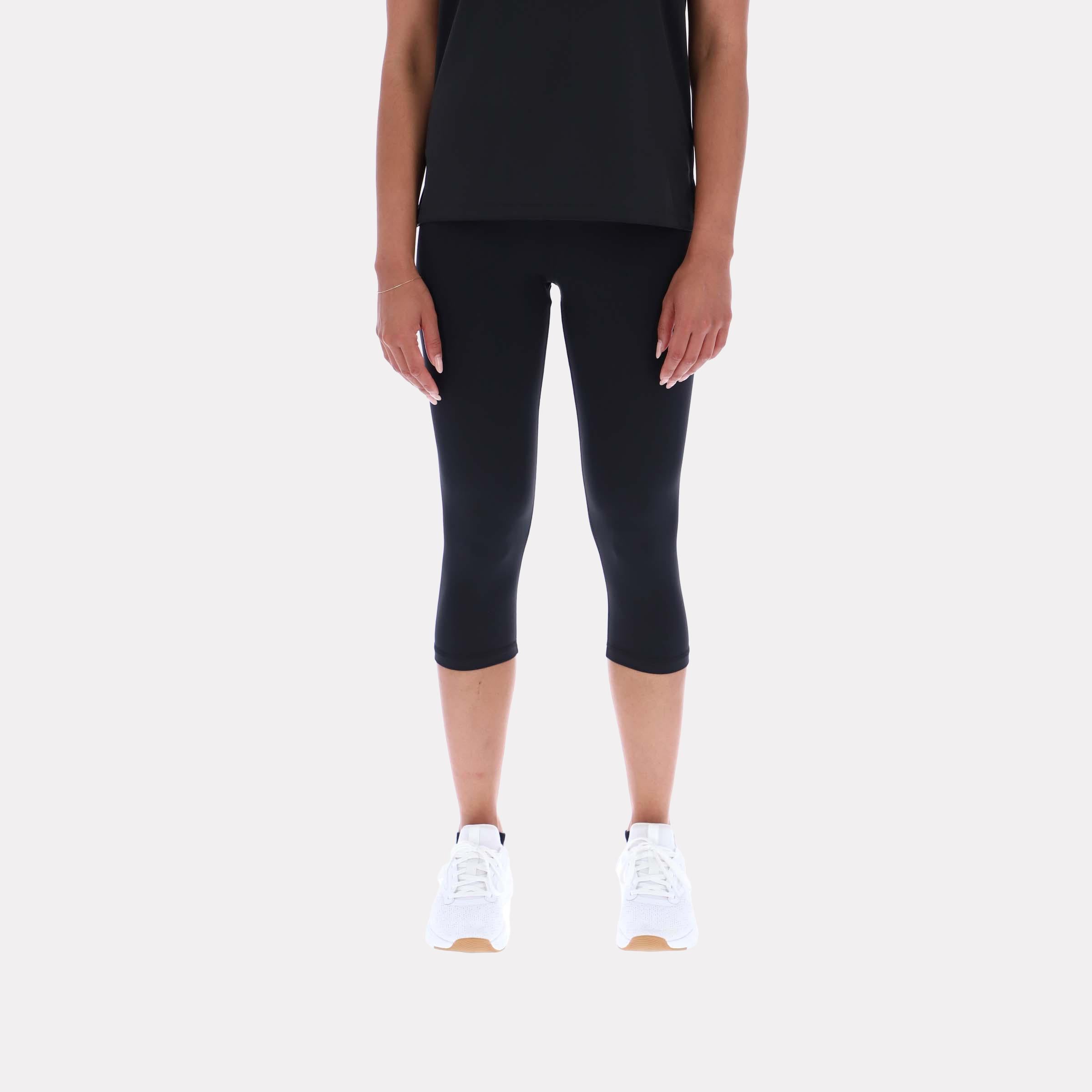 Leggings taille haute Core pour femme de Reebok Apparel, compatibles avec l'application Reebok Training pour femme, noirs (modèle standard).