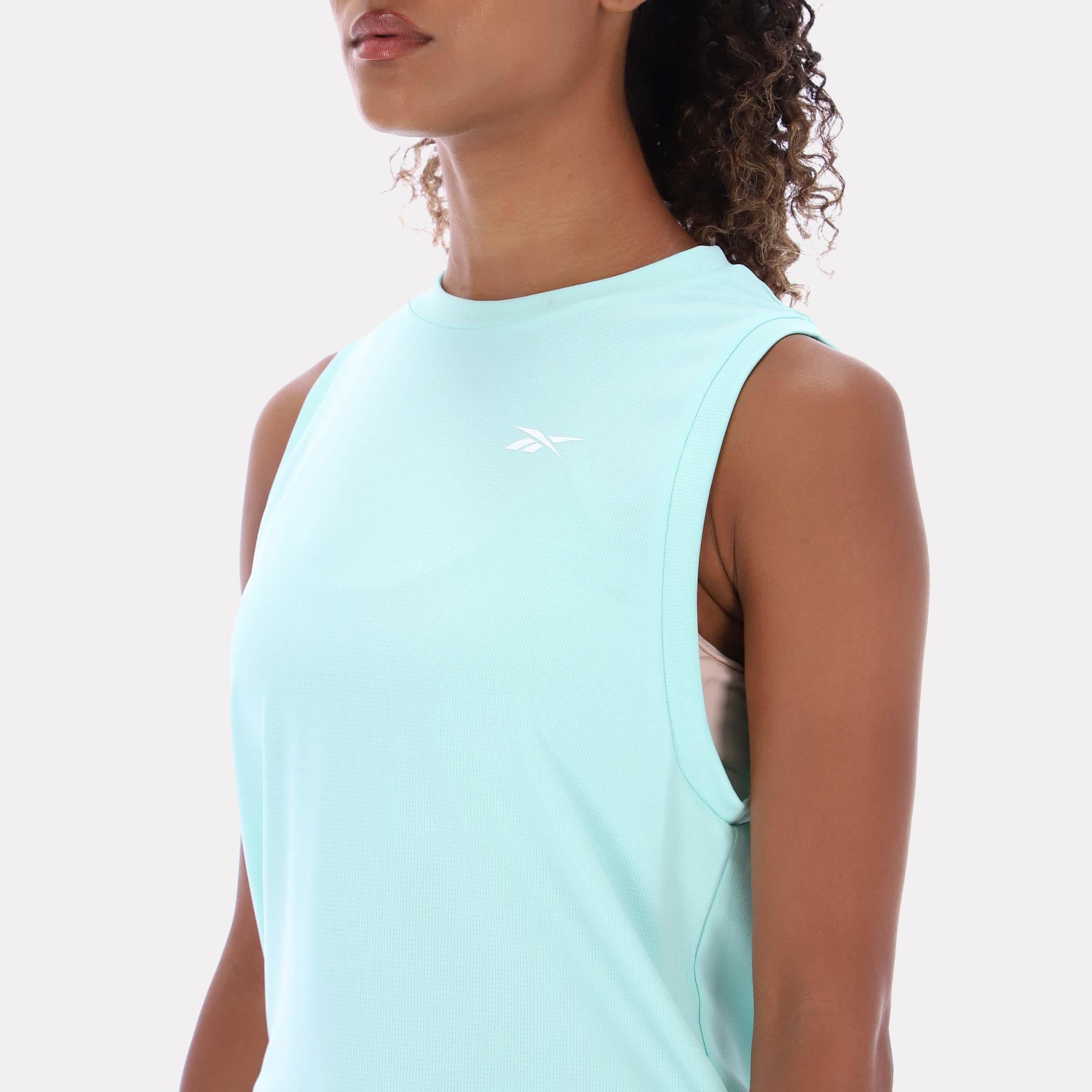 Reebok Apparel  Women's River Bb Mesh Tank Reebok Training App Women Turquoise Reg