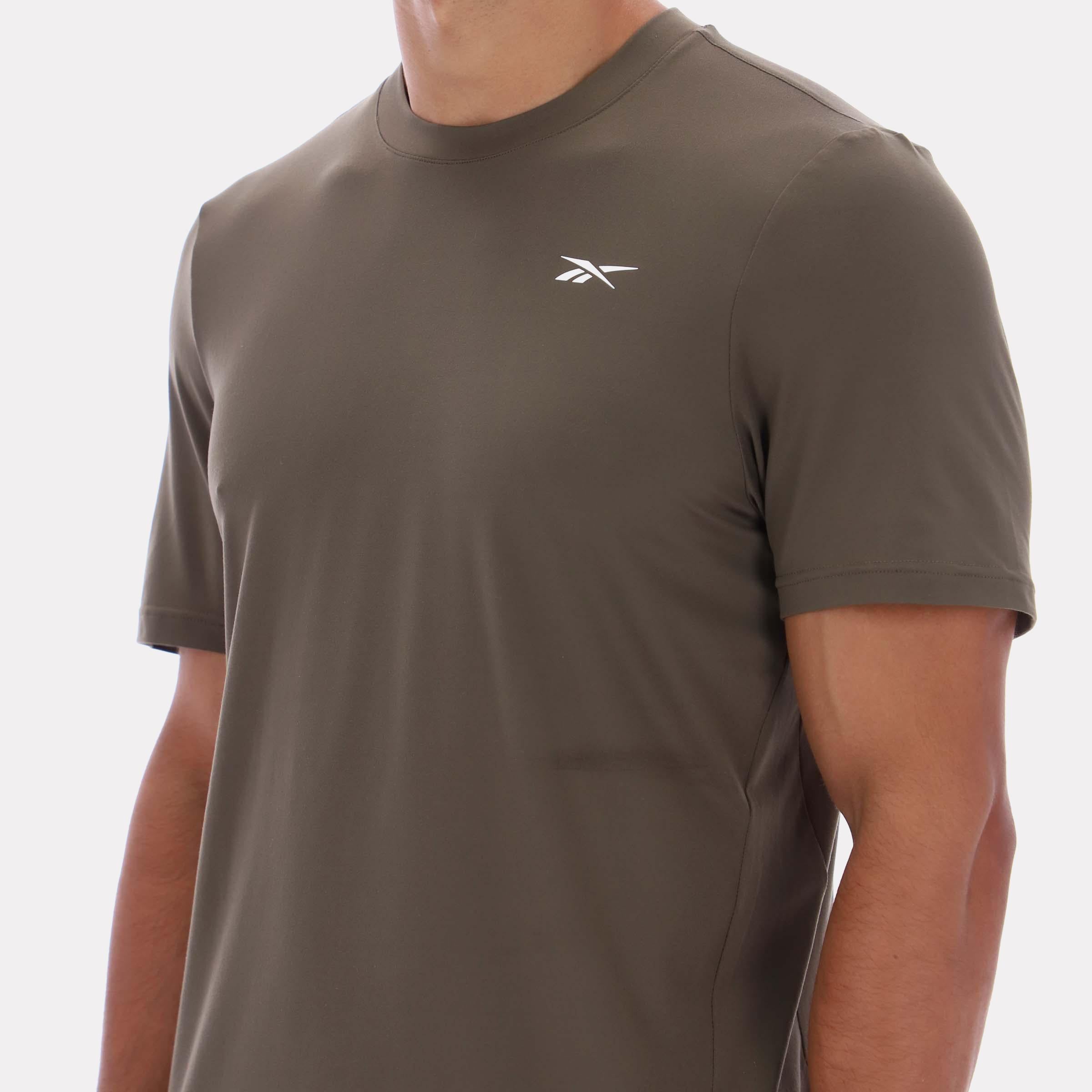 T-shirt Reebok Jimmy coupe standard pour homme, compatible avec l'application d'entraînement Reebok (vert).