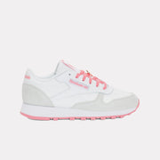 Reebok Girl's' Classic Leather Junior  M In White/Moon/Passionpink