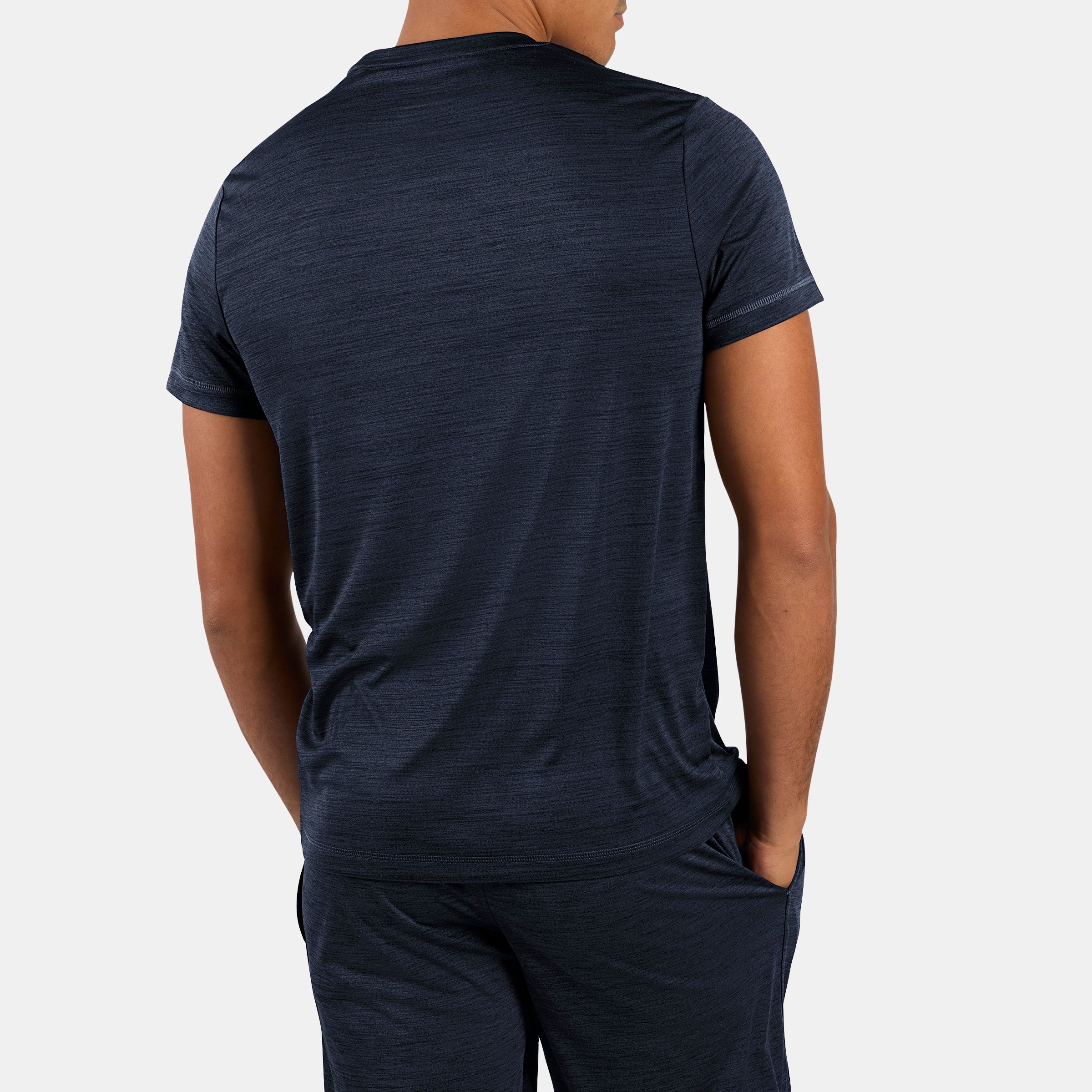 Reebok Men's Id Train Melange Tech Tee  In Navy REG