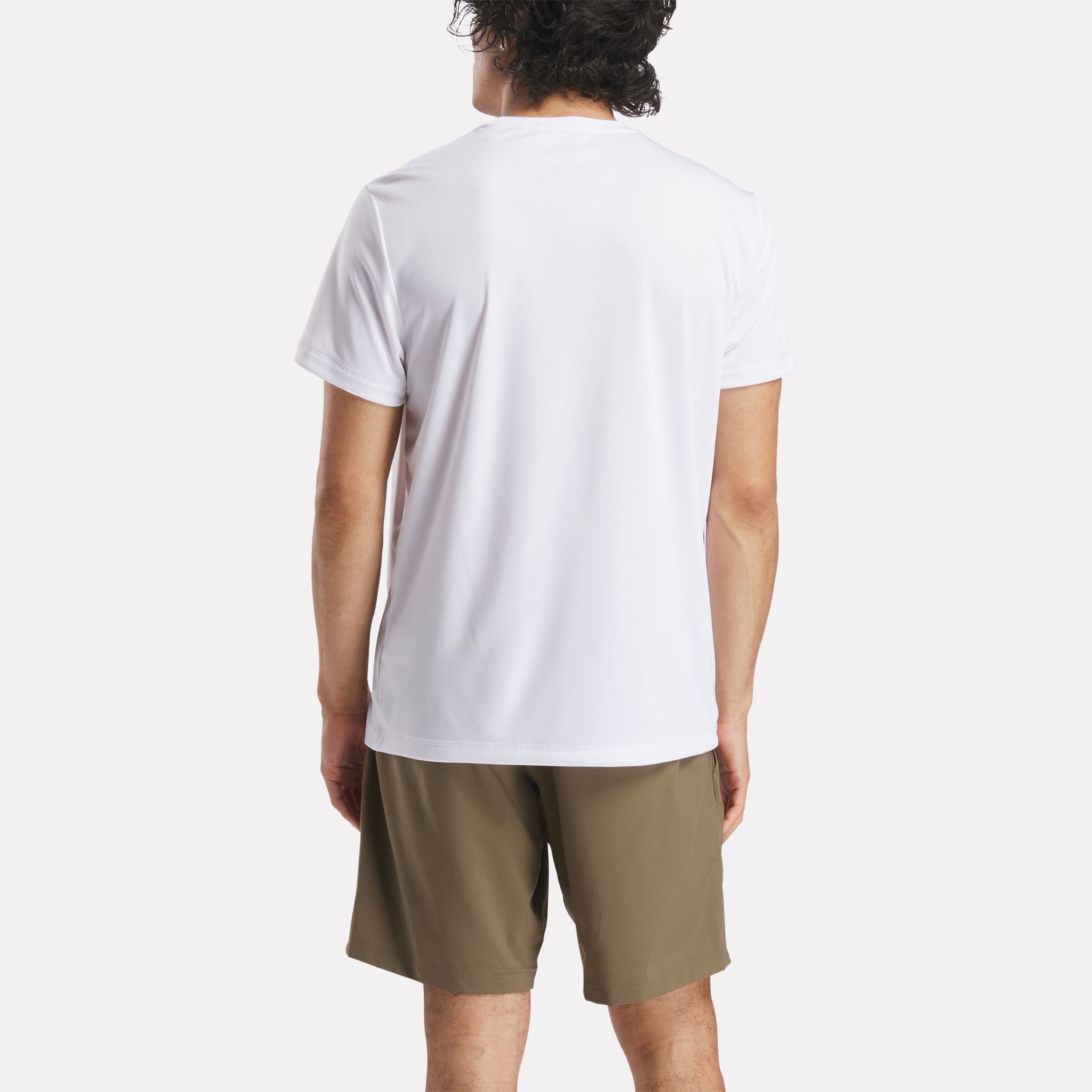 Reebok Men's Id Train Ss Tech Tee  In White REG