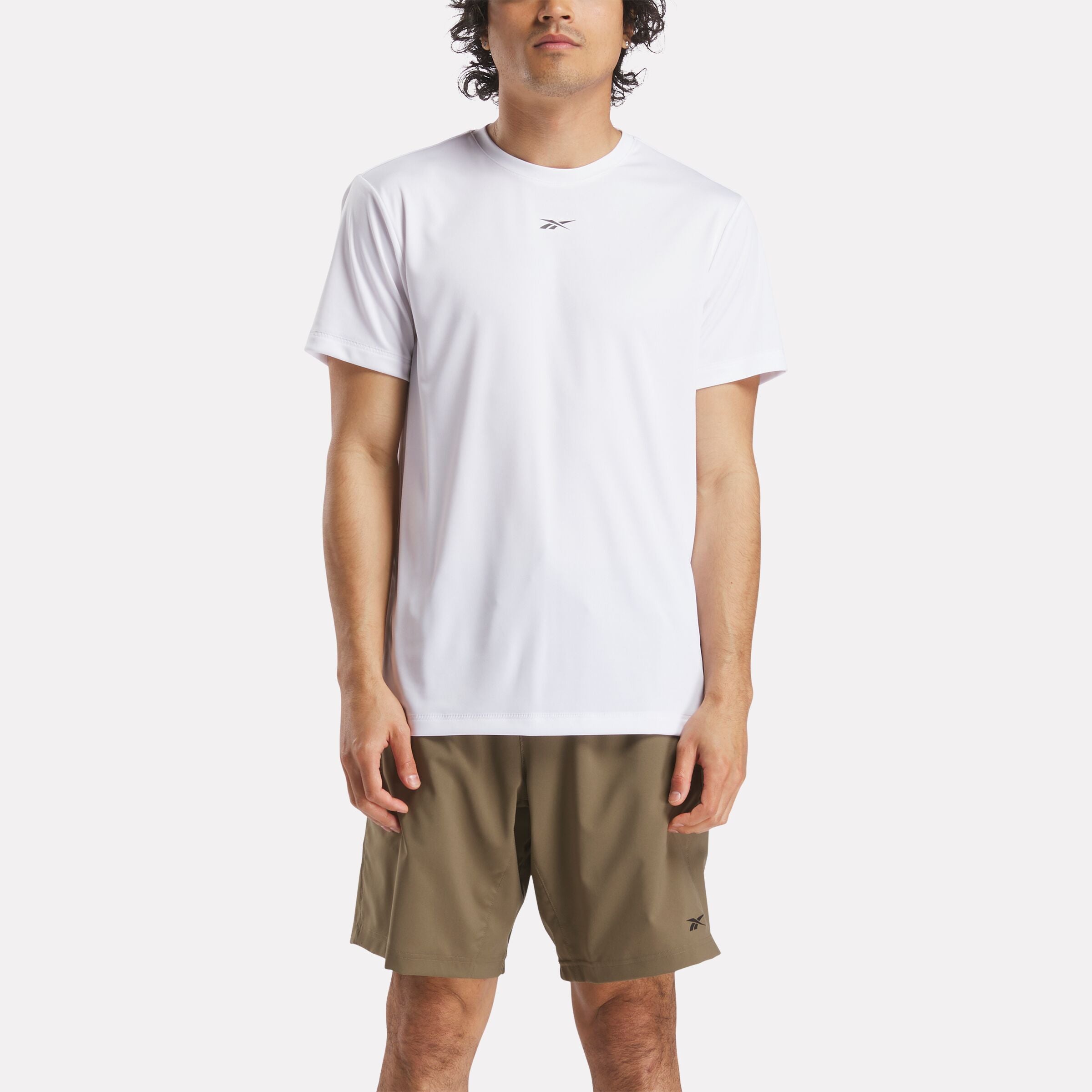 Reebok Men's Id Train Ss Tech Tee  In White REG