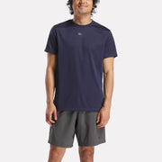 Reebok Men's Id Train Ss Tech Tee  In Navy REG