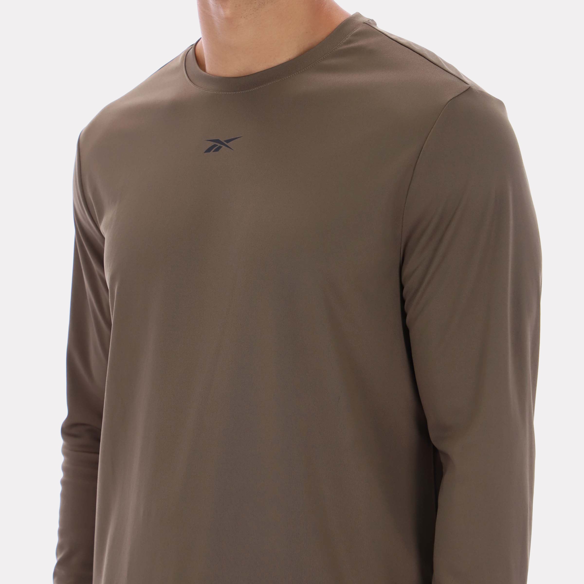 Reebok Men's Id Train Ls Tech Tee  In Navy REG