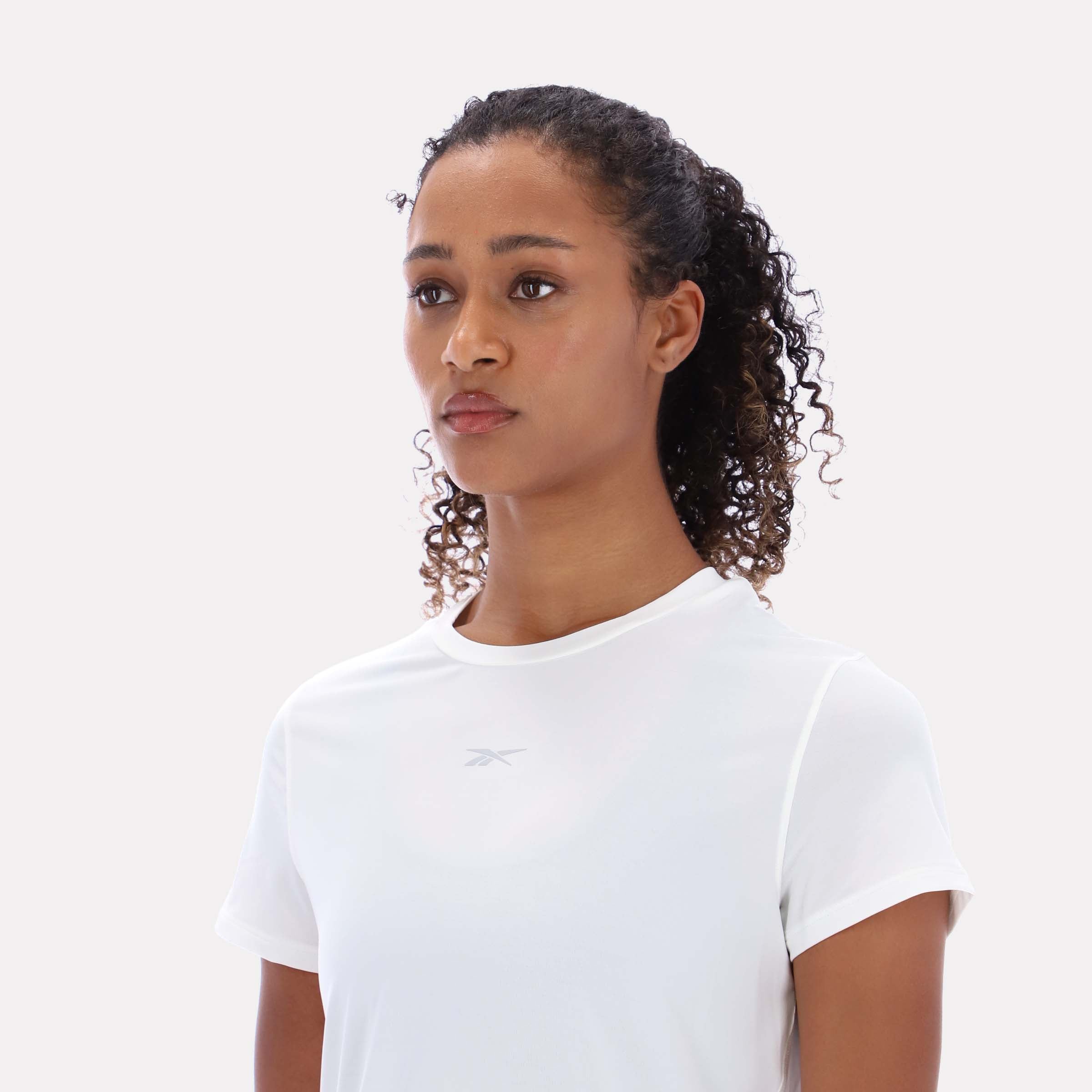 Reebok Women's Rbk Chill Athletic Tee  In Chalk REG