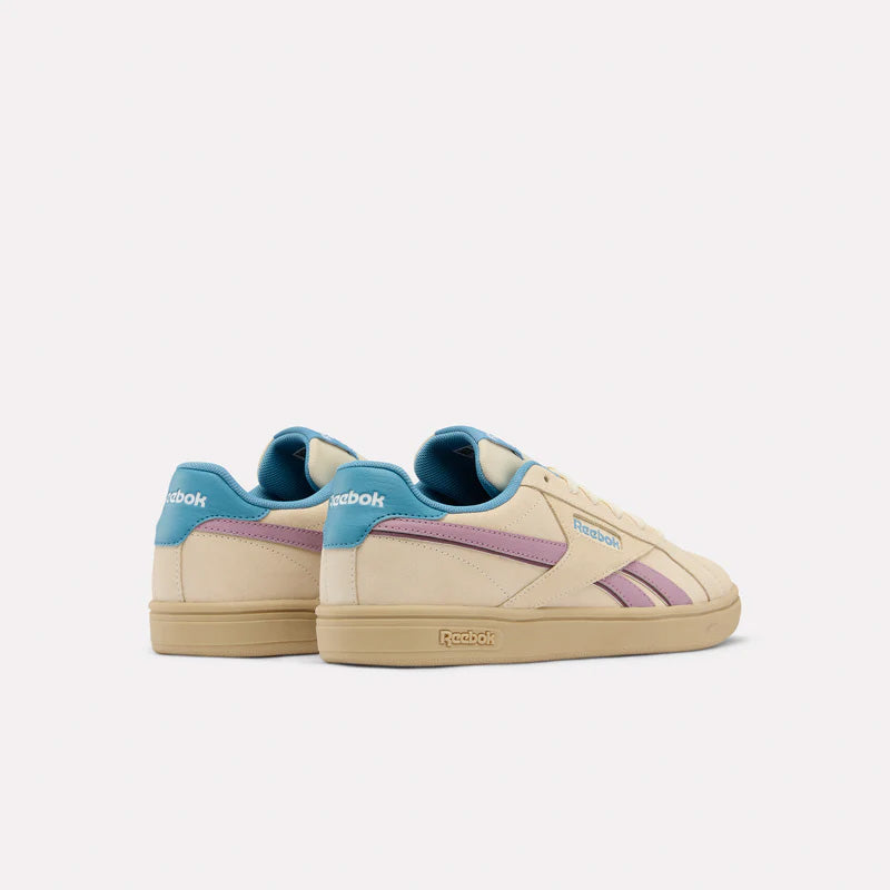 Reebok Women's Reebok Court Retro  In Aged Beige/Berry Chill/Warped Blue M