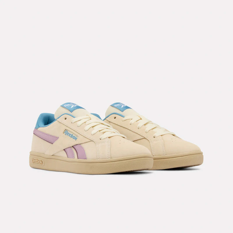Reebok Women's Reebok Court Retro  In Aged Beige/Berry Chill/Warped Blue M