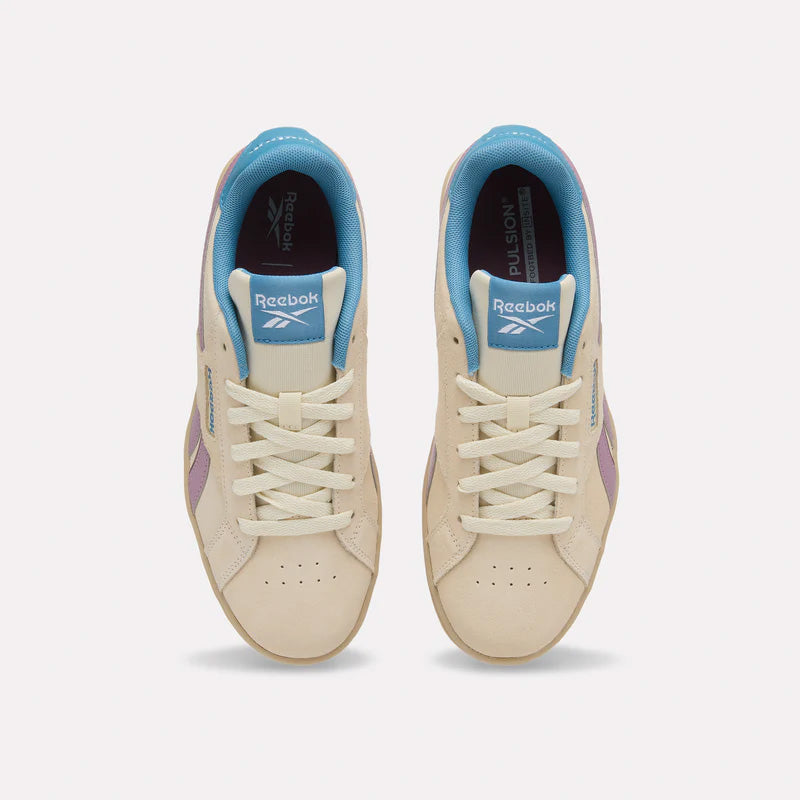 Reebok Women's Reebok Court Retro  In Aged Beige/Berry Chill/Warped Blue M