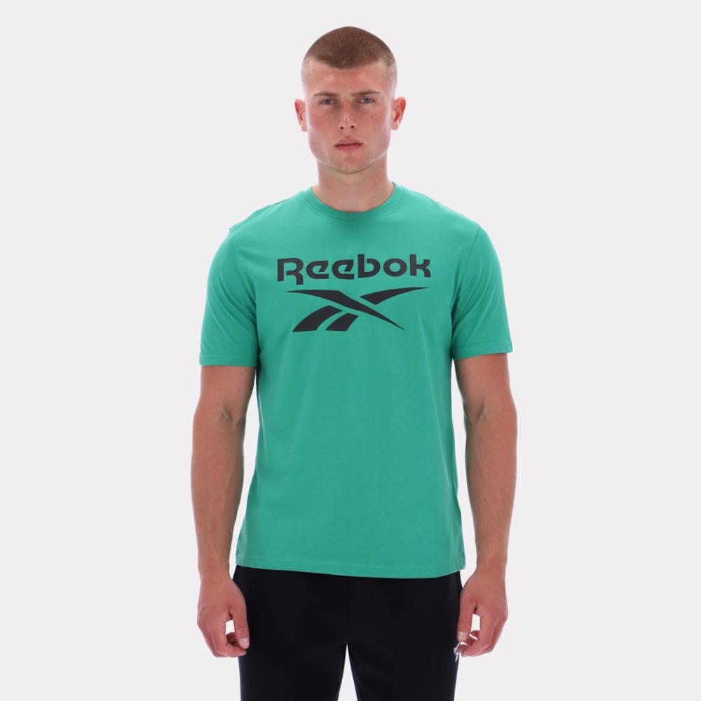 Reebok Apparel  Men's Chad Big Logo Crew Neck Ss Tee Green Reg