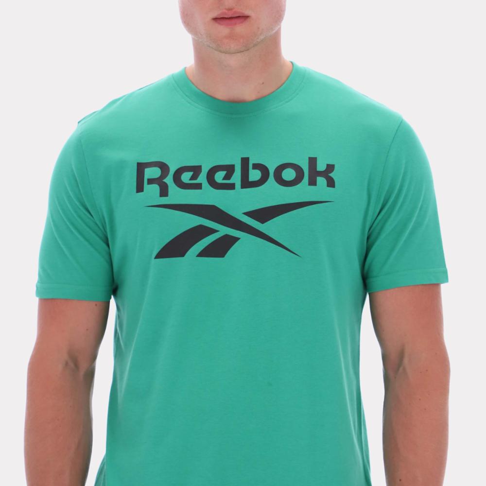 Reebok Apparel  Men's Chad Big Logo Crew Neck Ss Tee Green Reg