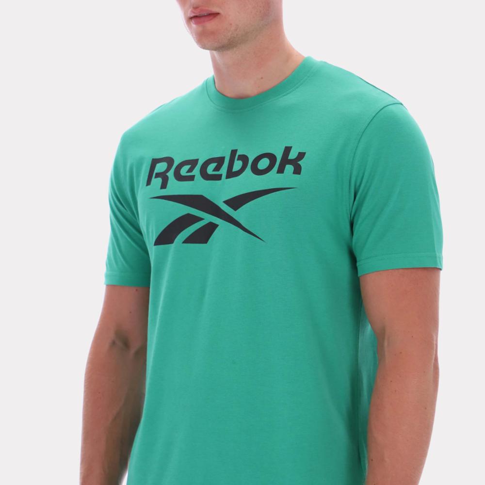Reebok Apparel  Men's Chad Big Logo Crew Neck Ss Tee Green Reg